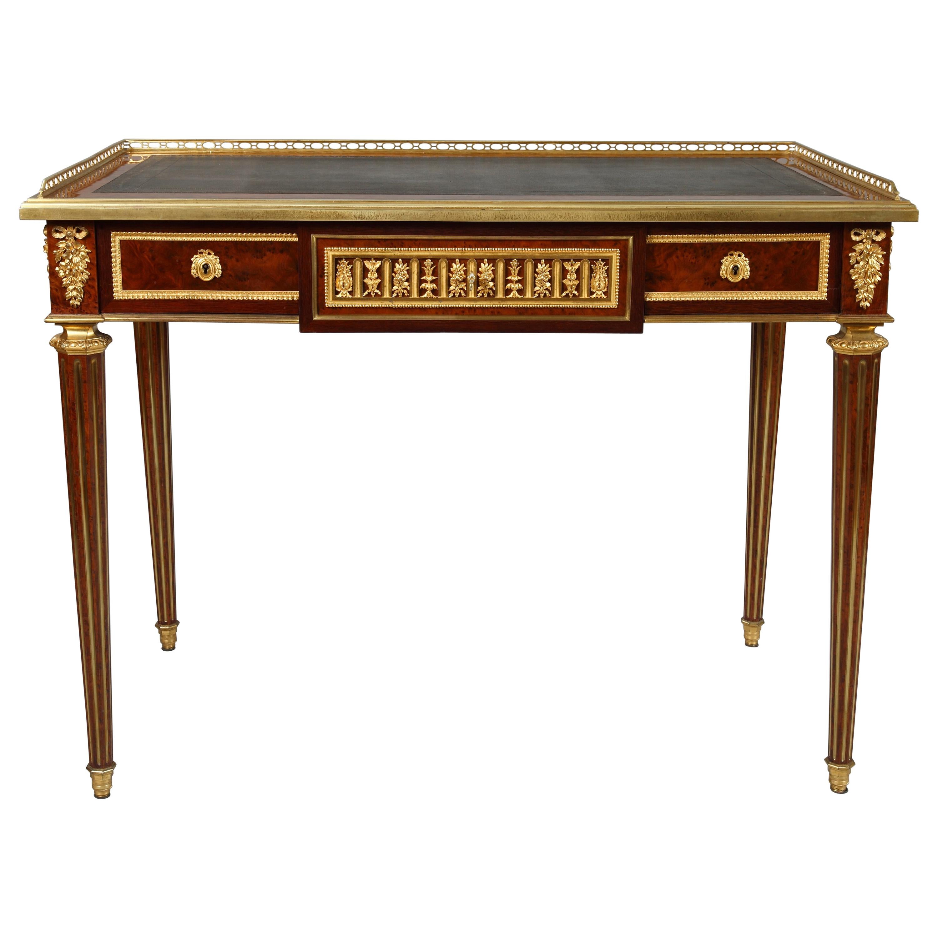 Exquisite Louis XVI Style Flat Desk by C.G Winckelsen, France, 1862