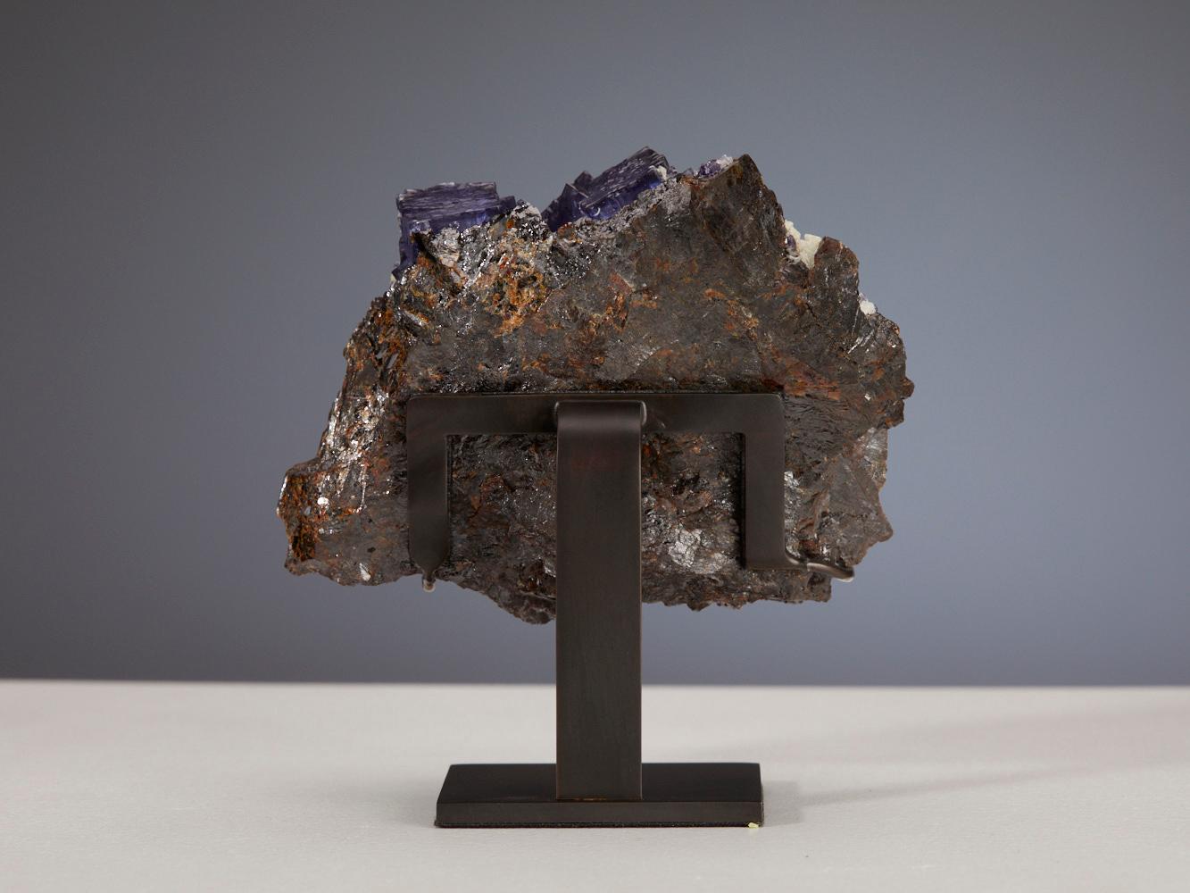 Bronze Exquisite Fluorite with Galena For Sale