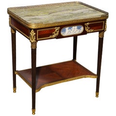 Exquisite French Ormolu and Wedgewood Mounted Table with Marble Top, circa 1880