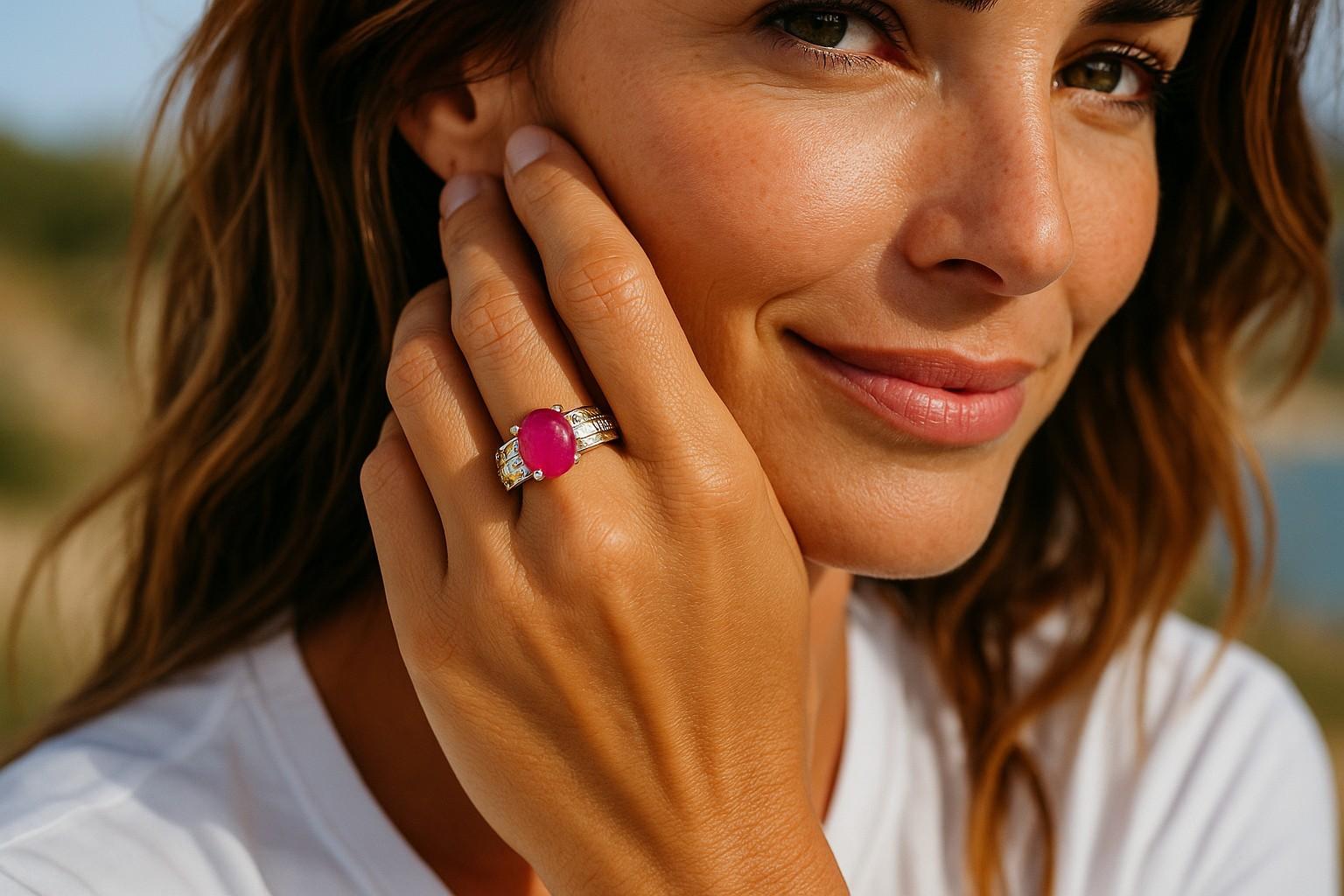 Squisito anello con rubino di Birmania e diamanti certificato GIA e senza calore in vendita 1