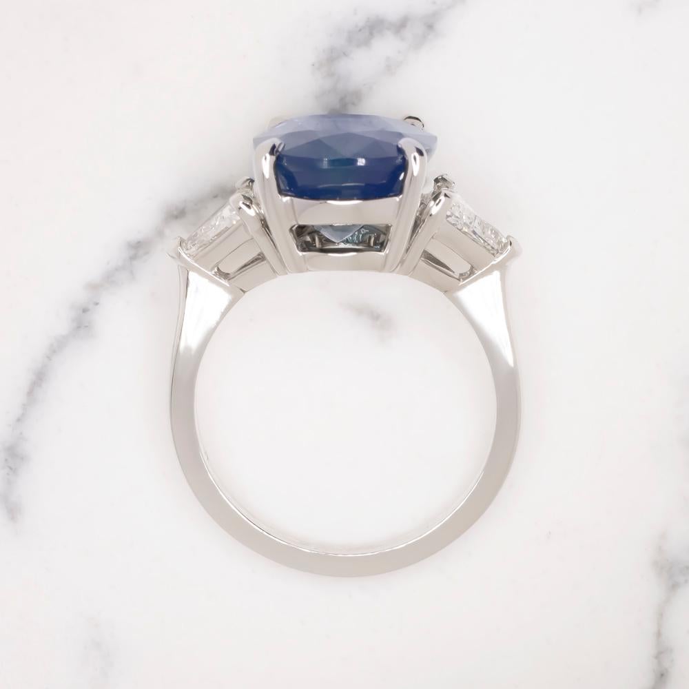 Oval Cut Exquisite GIA GRS Certified 8.54 Carat Oval No Heated Sapphire Ring For Sale