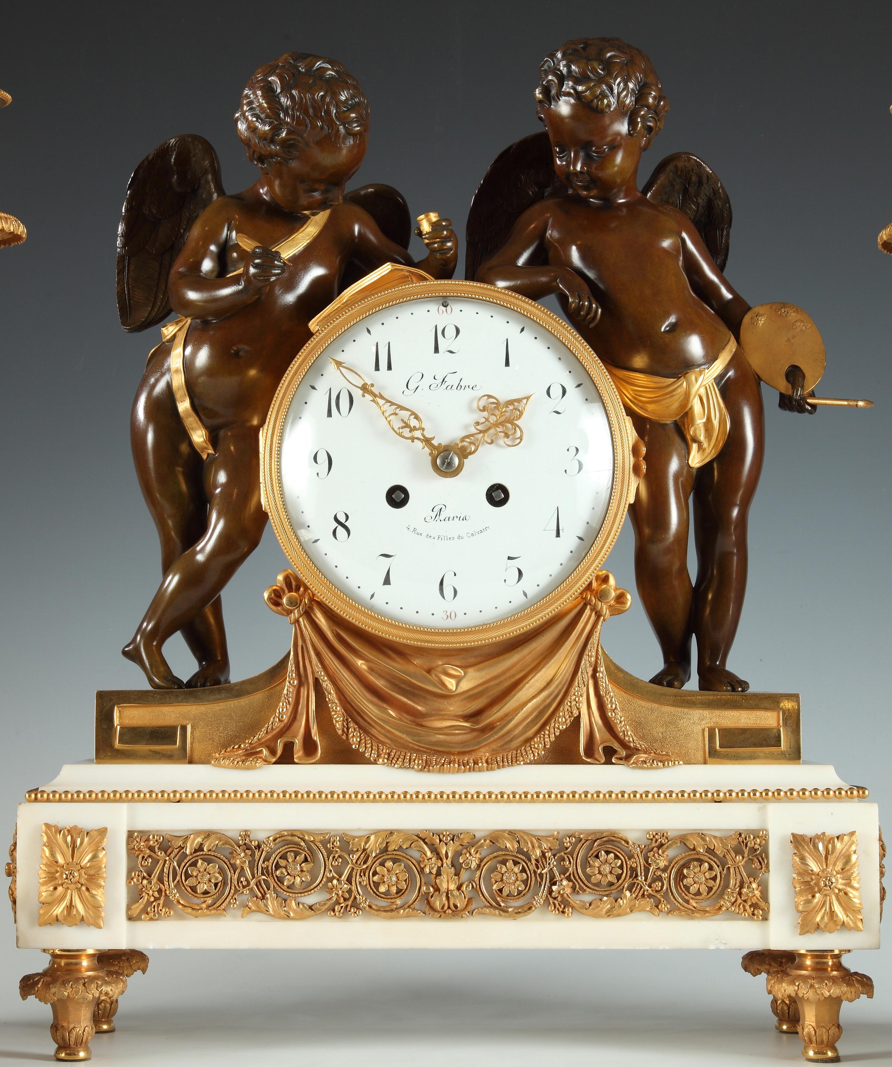 Louis XVI Ensemble d'horloges 
