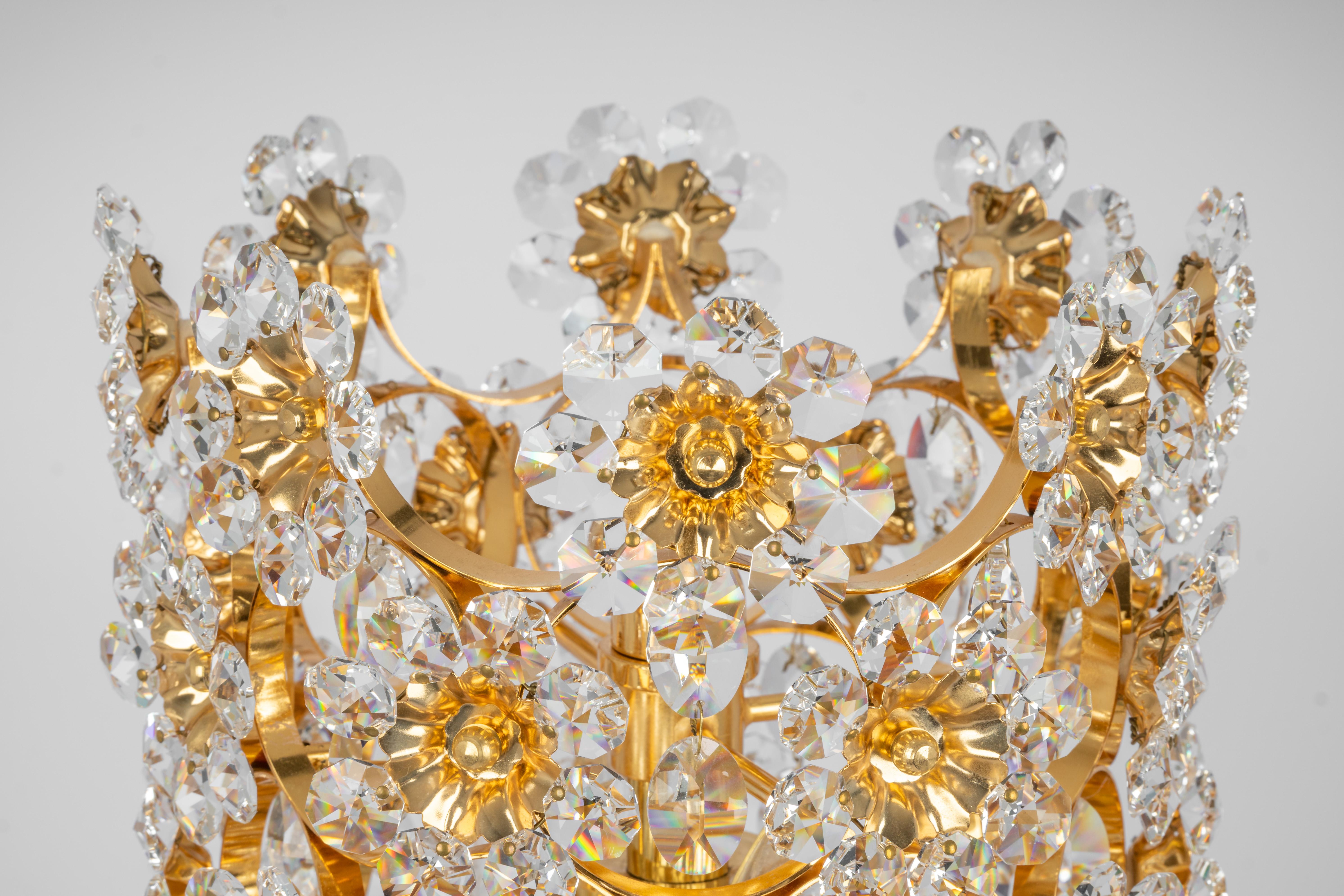 Exquisite vergoldete Stehlampe von Palwa, Deutschland, 1960er Jahre (Moderne der Mitte des Jahrhunderts) im Angebot