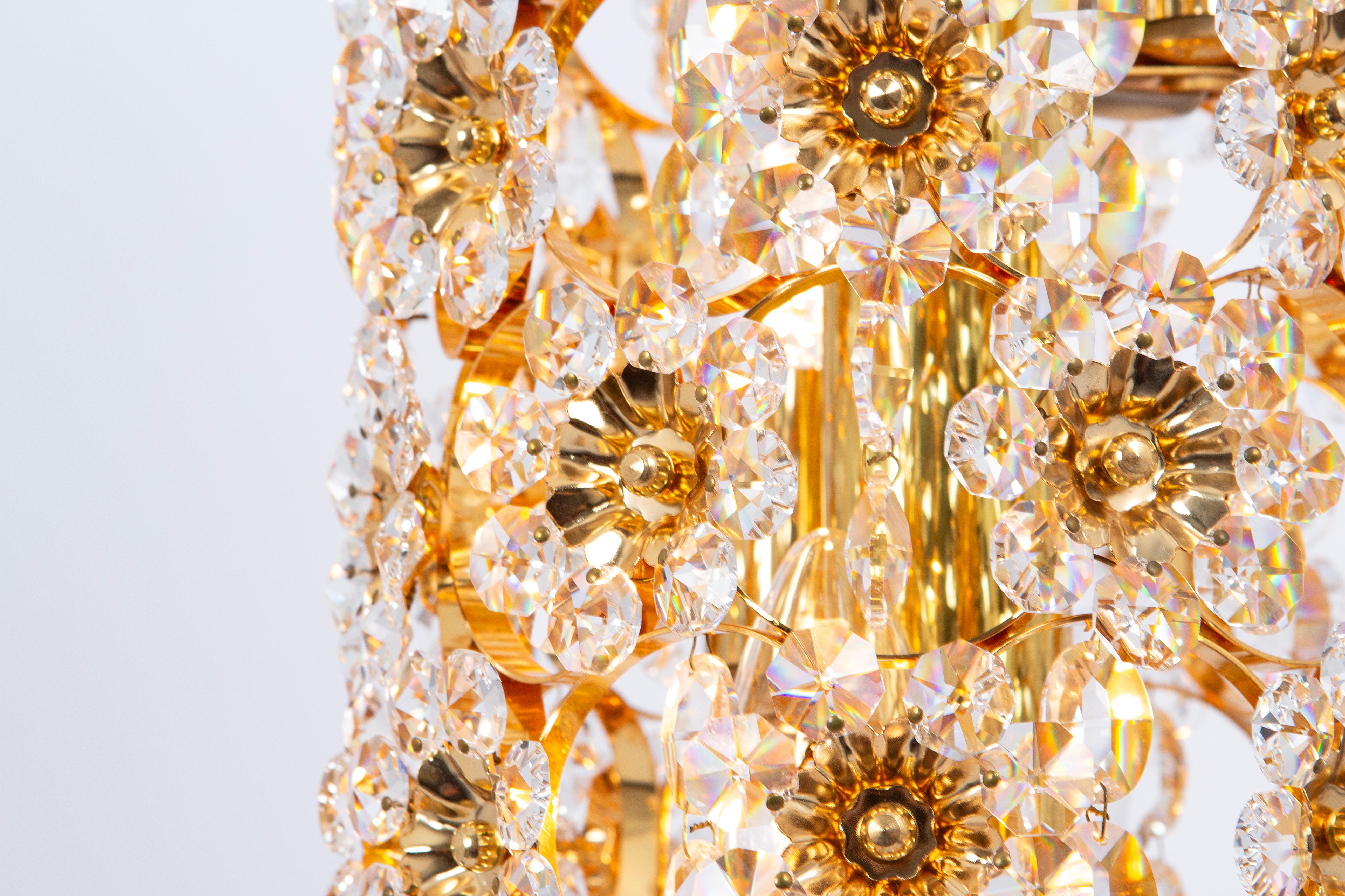 Exquisite vergoldete Stehlampe von Palwa, Deutschland, 1960er Jahre (Messing) im Angebot