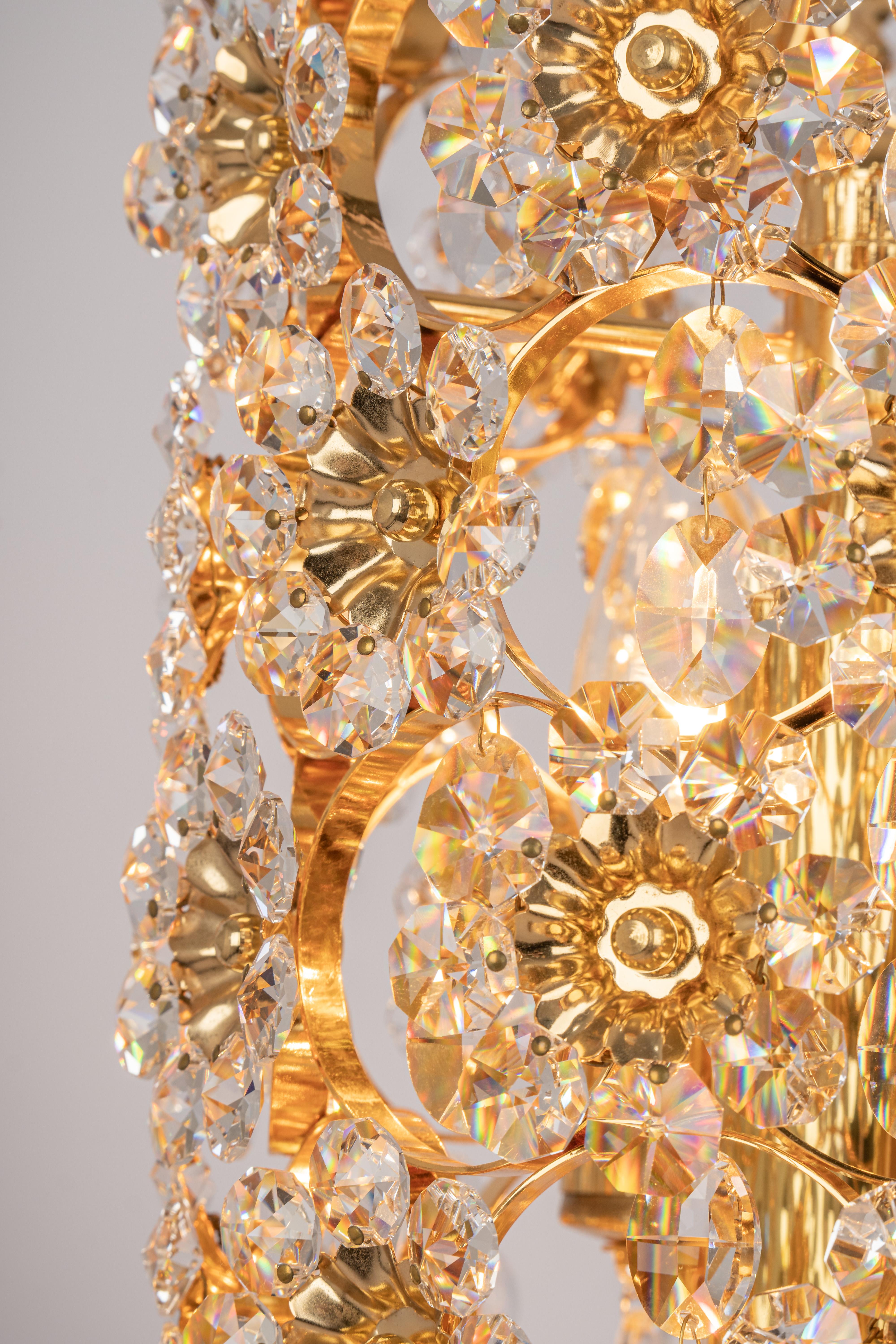 Exquisite vergoldete Stehlampe von Palwa, Deutschland, 1960er Jahre im Angebot 2