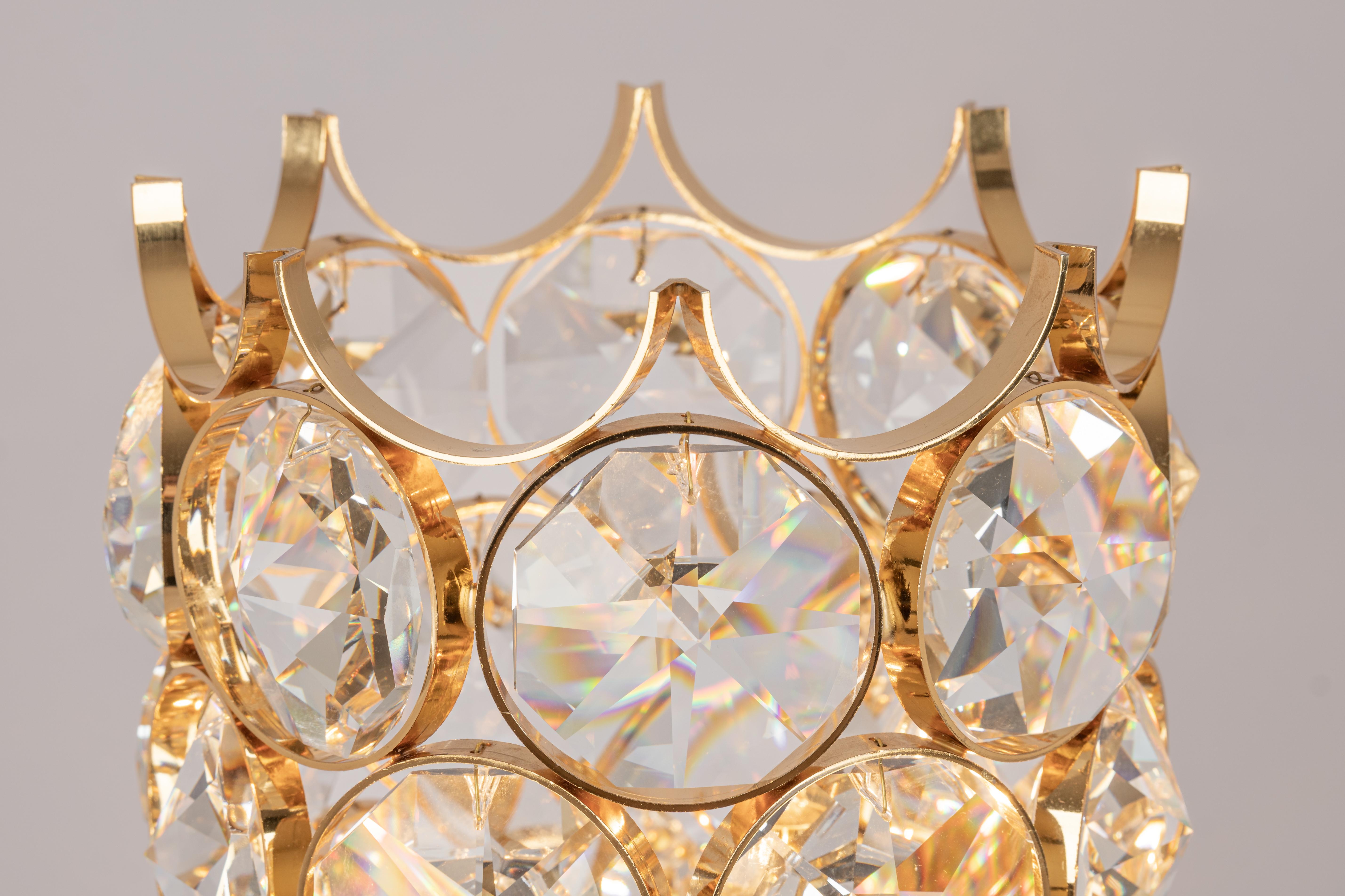 Exquisite vergoldete Juwelen-Stehlampe Sciolari Design von Palwa, Deutschland, 1960er Jahre im Angebot 4