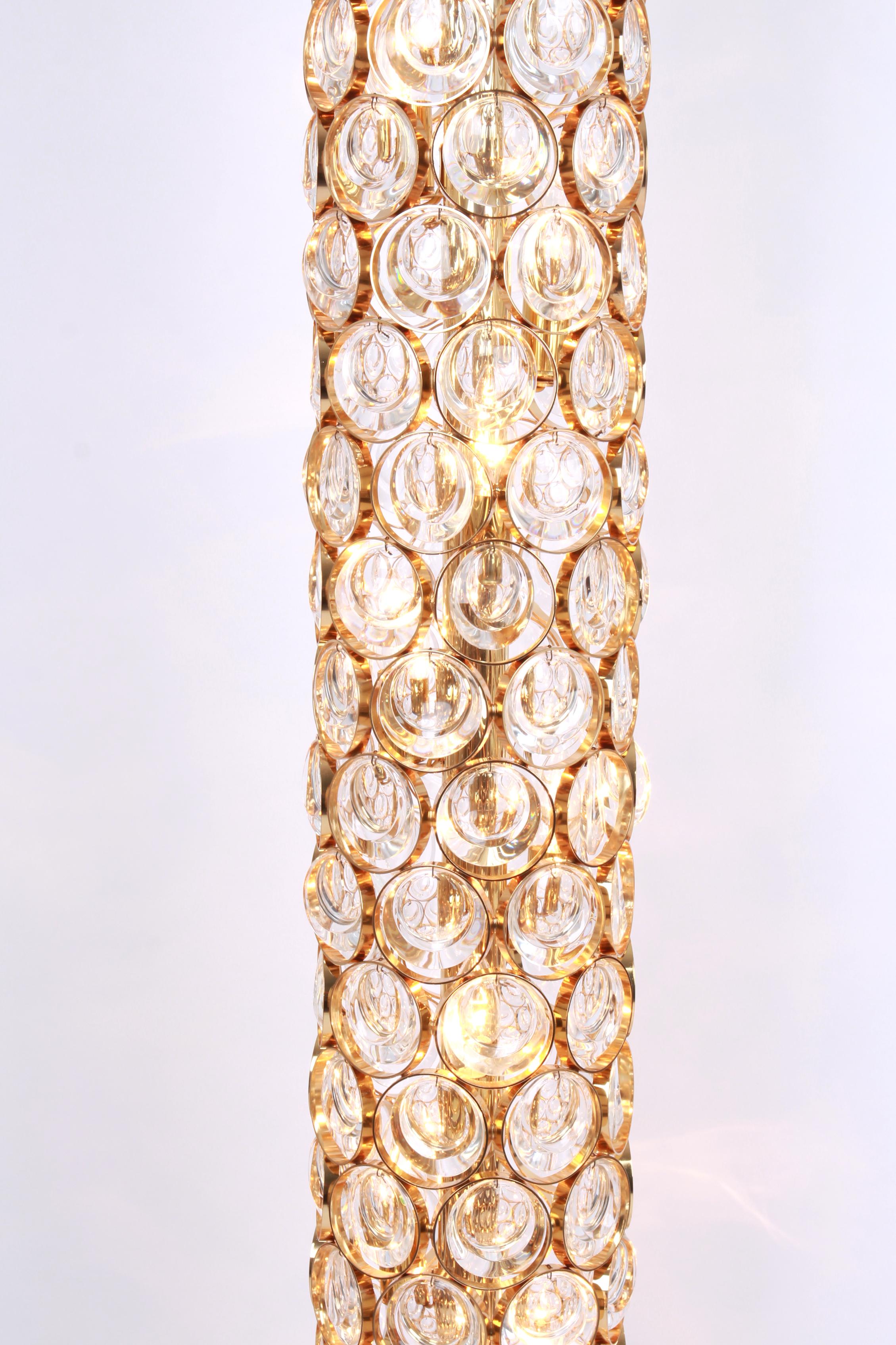 Mid-Century Modern Exquisite Gilt Jewel Floor Lamp Sciolari Design by Palwa, Germany, 1960s