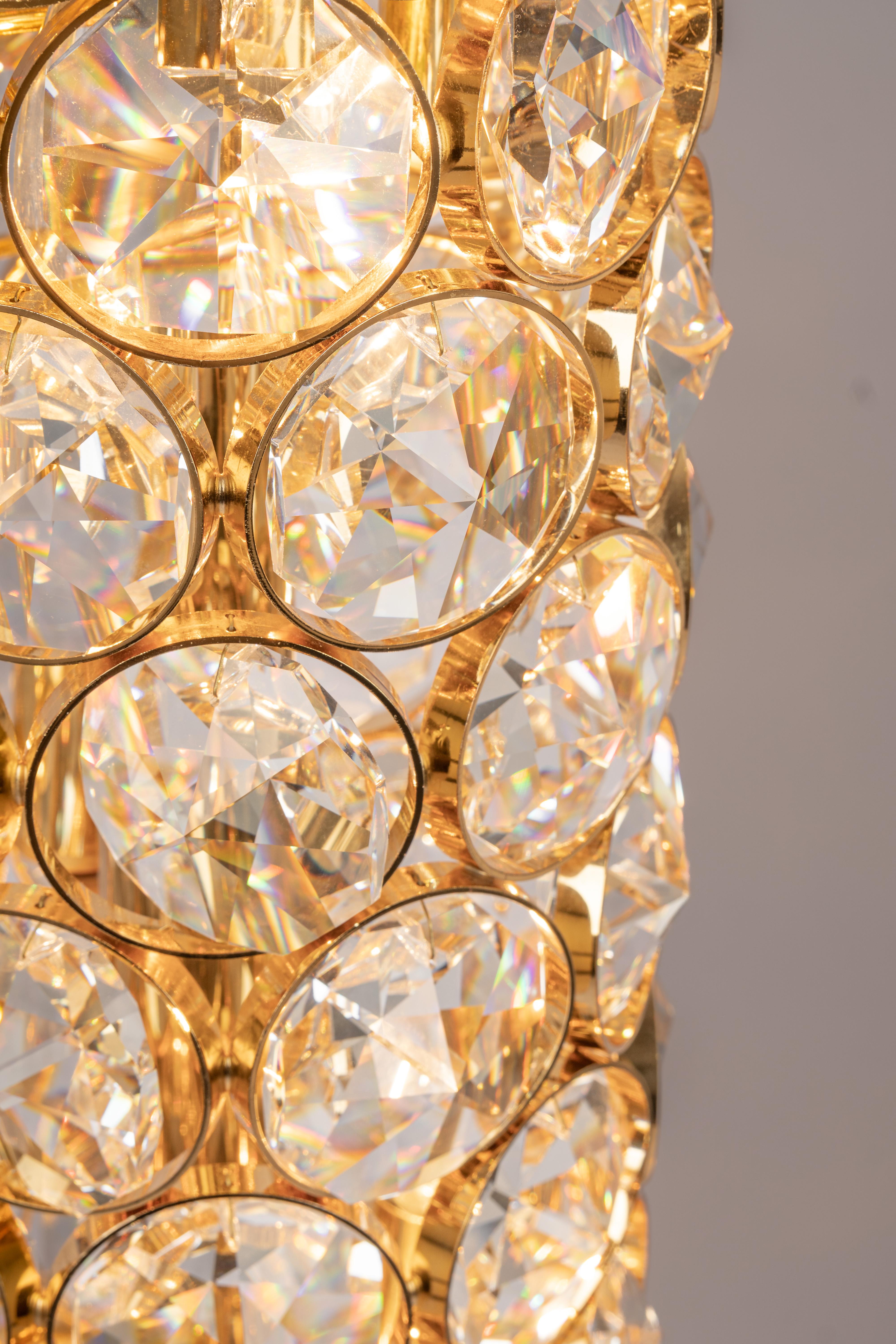 Exquisite vergoldete Juwelen-Stehlampe Sciolari Design von Palwa, Deutschland, 1960er Jahre im Angebot 3