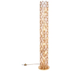 Exquisite Gilt Jewel Floor Lamp Sciolari Design by Palwa, Germany, 1960s