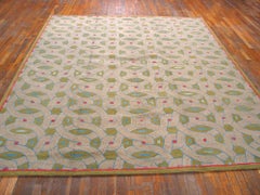 Exquisite Green Modern Design Contemporary Handmade Cotton AmericanHooked Rug