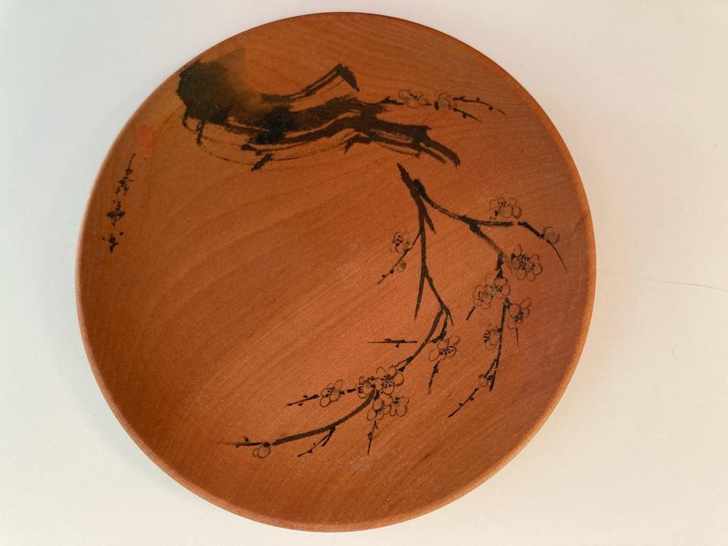 Edo Exquisite Group of Five Japanese Hand Decorated Pine Sweet Dishes For Sale