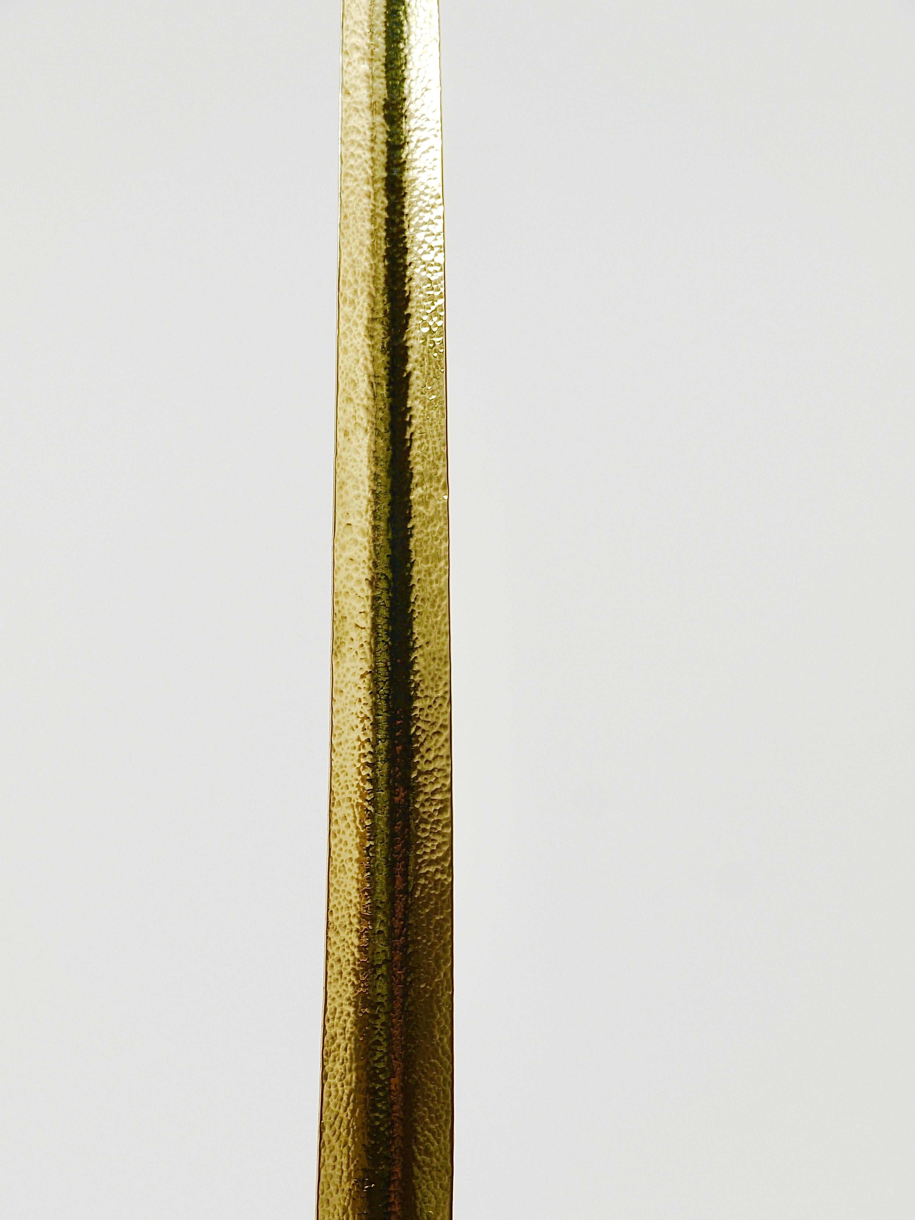 Exquisite Hammer-Blown Solid Brass Shoehorn, Handmade in Austria For Sale 4
