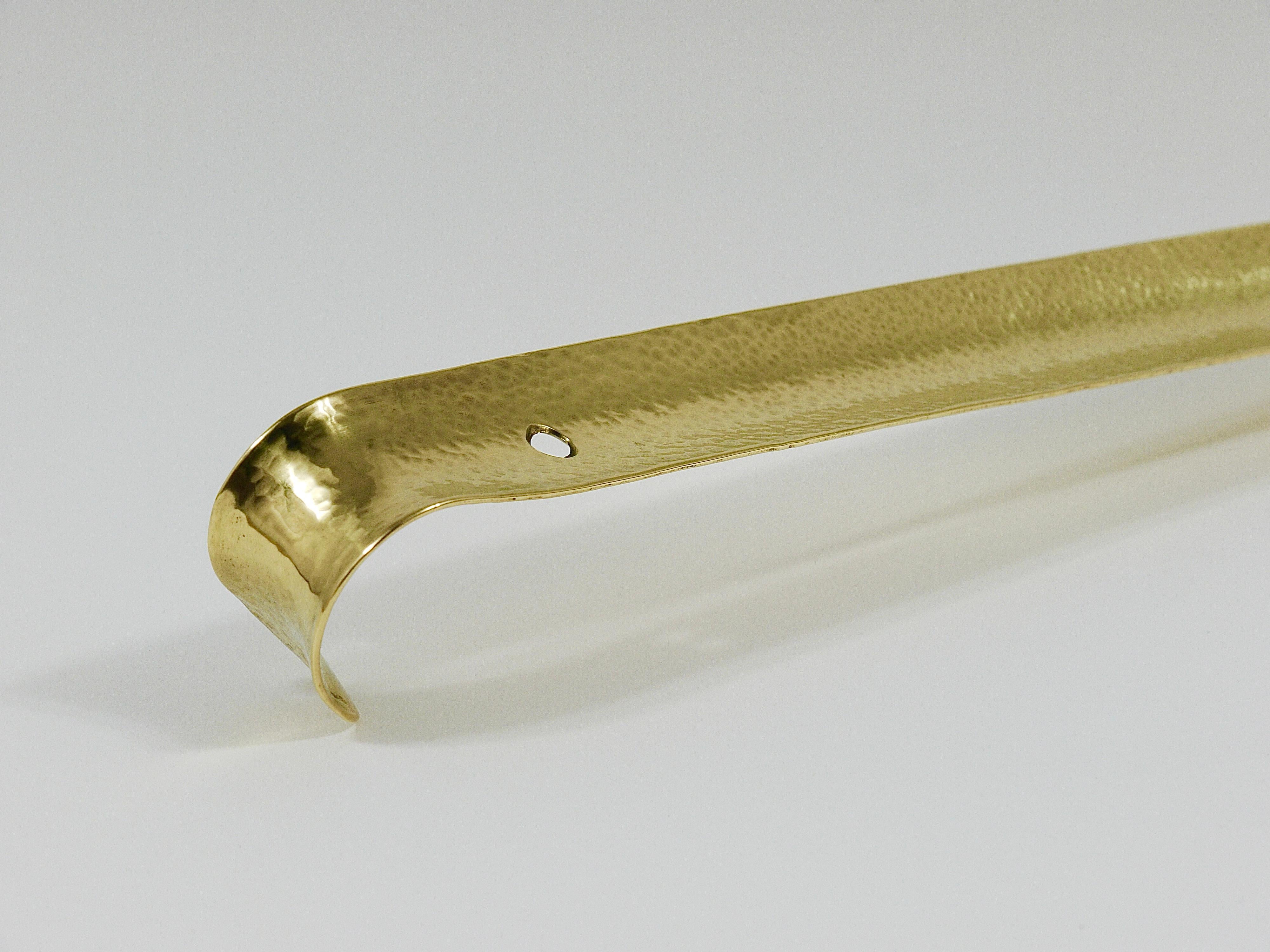 Exquisite Hammer-Blown Solid Brass Shoehorn, Handmade in Austria For Sale 10
