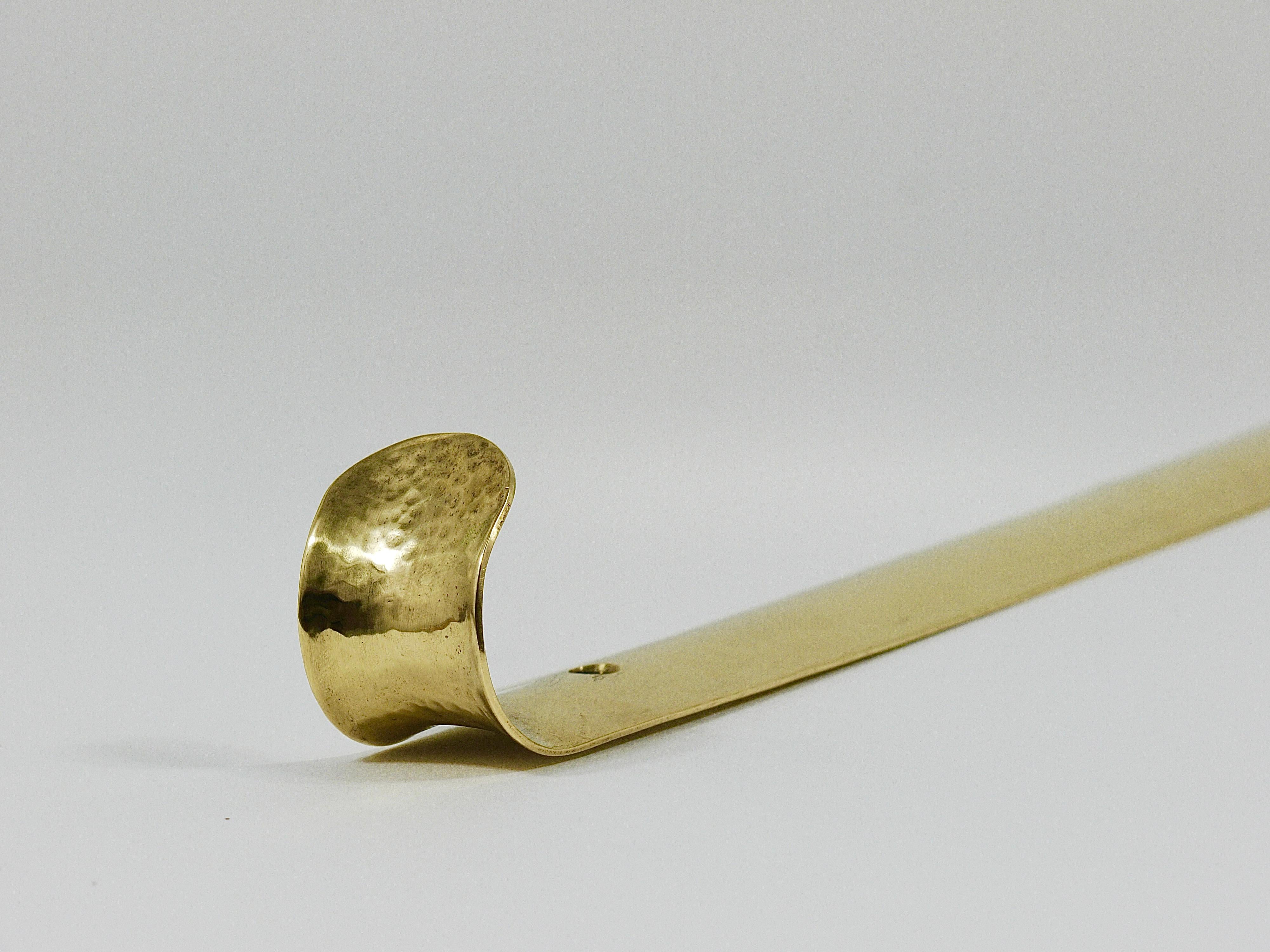 Exquisite Hammer-Blown Solid Brass Shoehorn, Handmade in Austria For Sale 2
