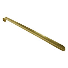 Exquisite Hammer-Blown Solid Brass Shoehorn, Handmade in Austria