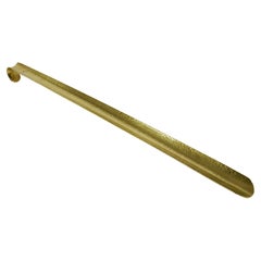 Exquisite Hammer-Blown Solid Brass Shoehorn, Handmade in Austria