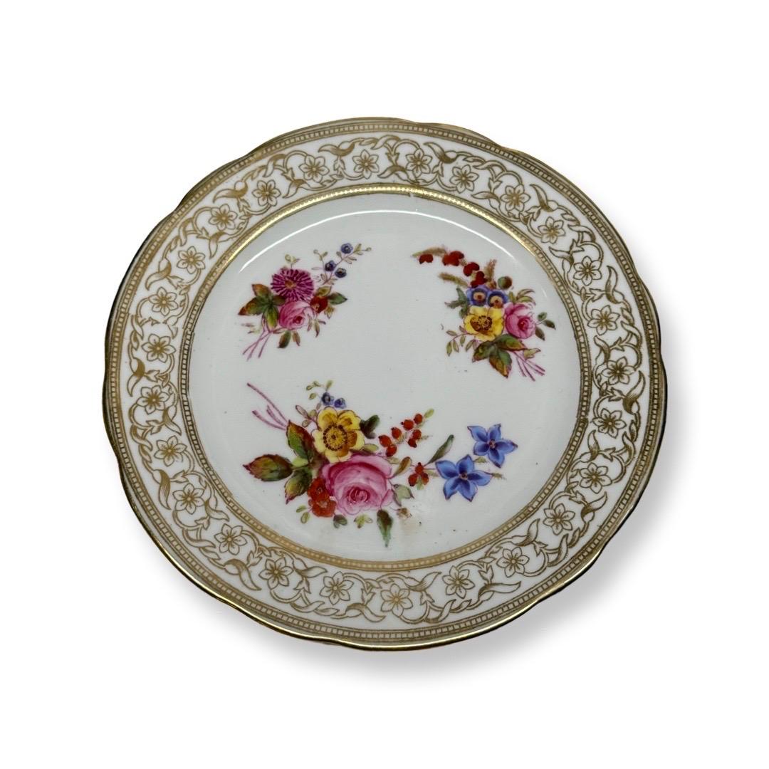 Exquise Hammersley & Co. Assiettes à dessert en porcelaine peintes à la main, début du 20e siècle Excellent état - En vente à CANNES, FR
