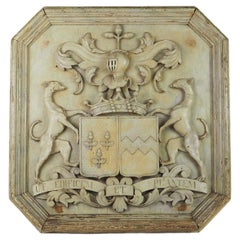 Exquisite Hand Carved Coat of Arms c.1850 Signed