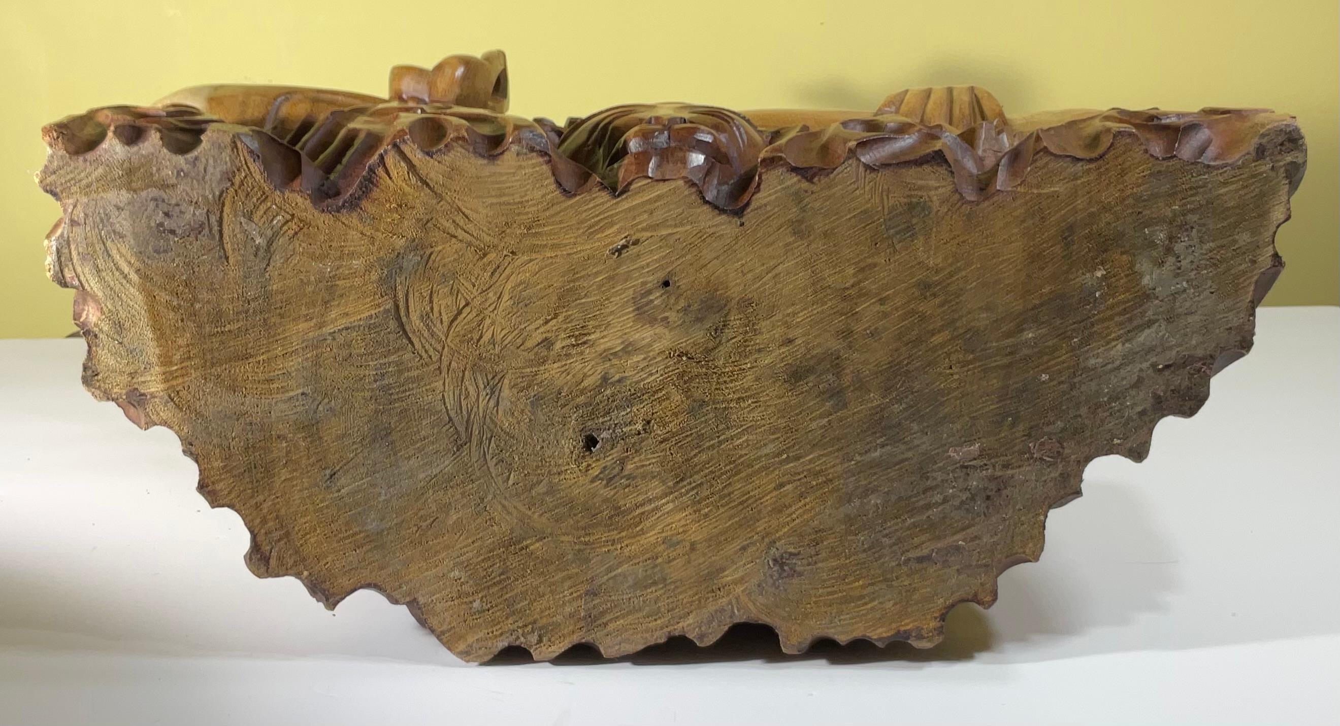 Magnifique sculpture de Shiva en bois sculptée à la main - Un chef-d'œuvre spirituel 25 x 17 en vente 8