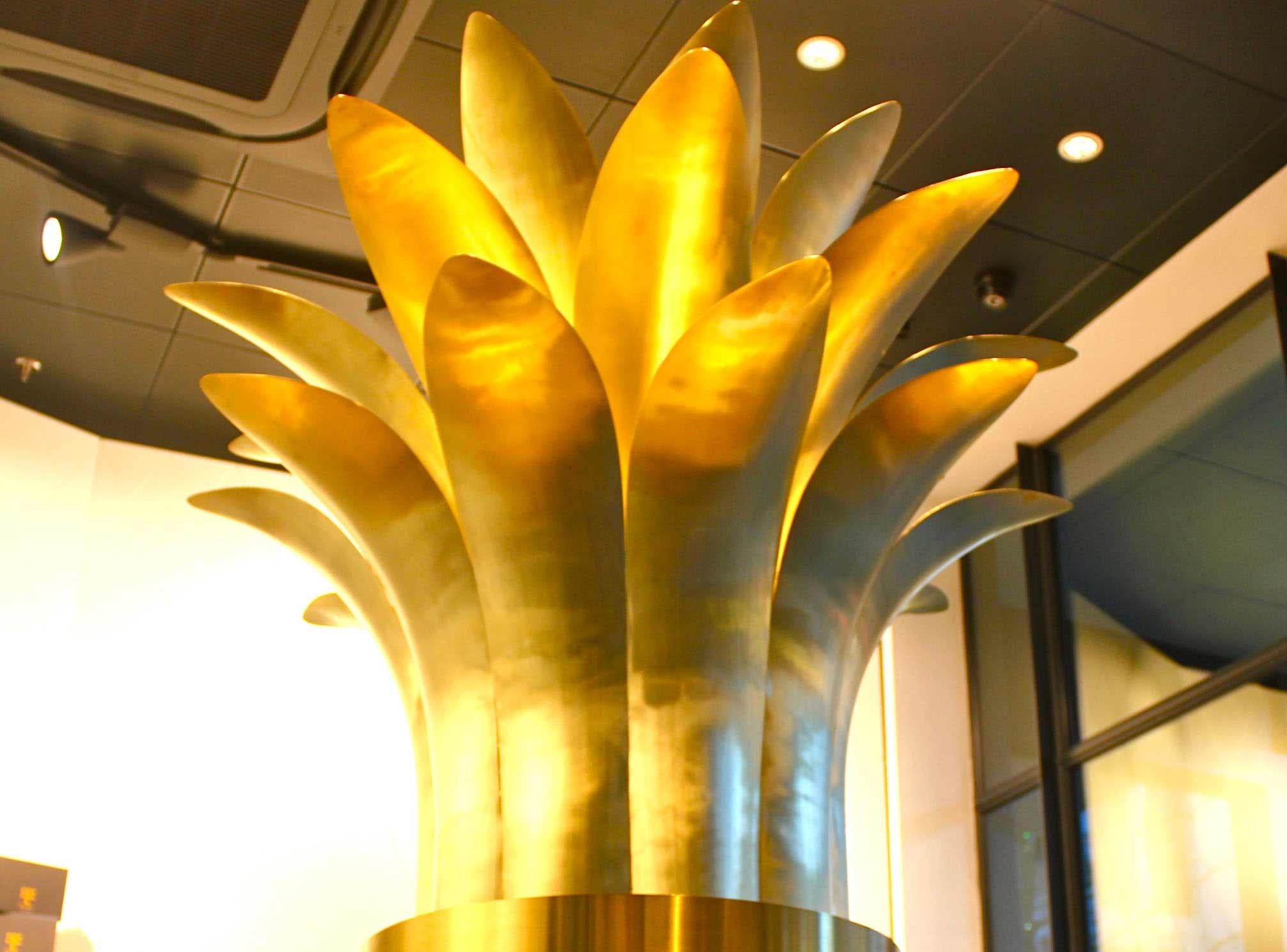 This is a rare opportunity to acquire an exquisite and totally unique sculptural element that has been hand-crafted bespoke for a stunning retail display in London.

The Pineapple plumage has been part of a luxury retail store in the midst of