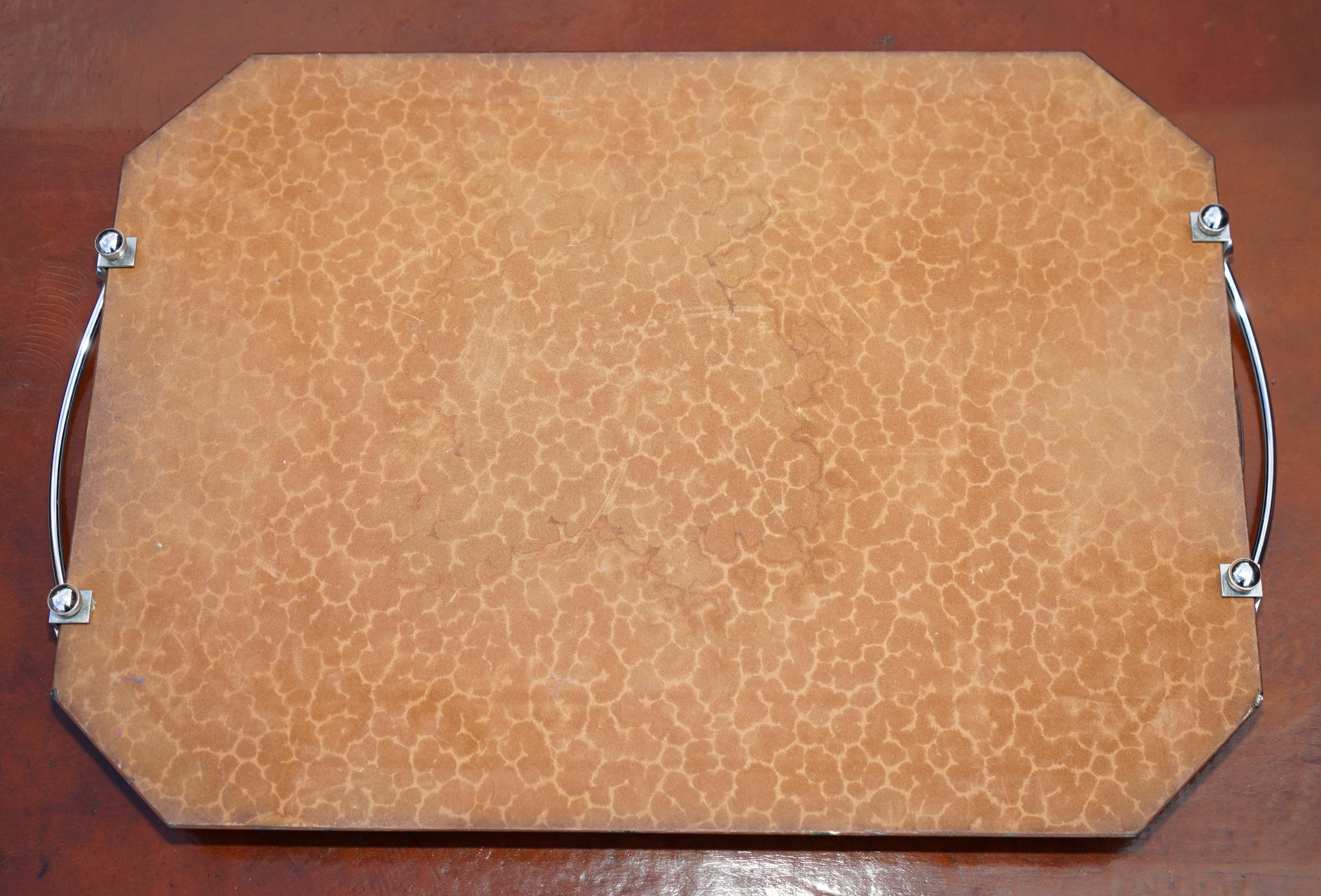 EXQUISITE HAND MADE IN ITALY VENETiAN ETCHED GLASS TRAY BOUGHT IT ASPREY & CO For Sale 4