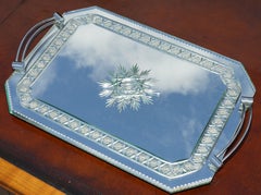 EXQUISITE HAND MADE IN ITALY VENETiAN ETCHED GLASS TRAY BOUGHT IT ASPREY & CO