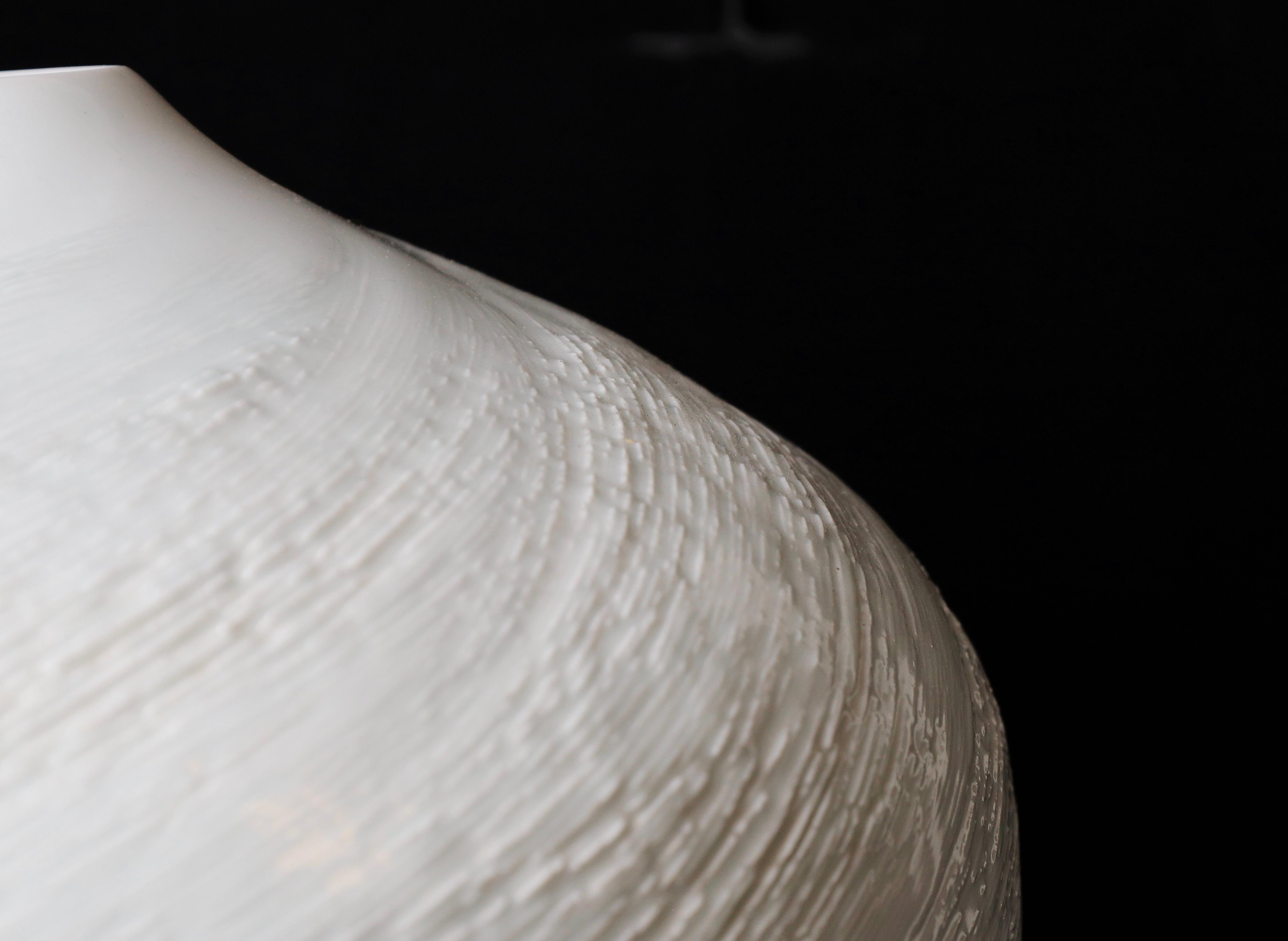 XX secolo Squisito vaso in porcellana Arita firmato a mano, capolavoro contemporaneo di Yasushi in vendita