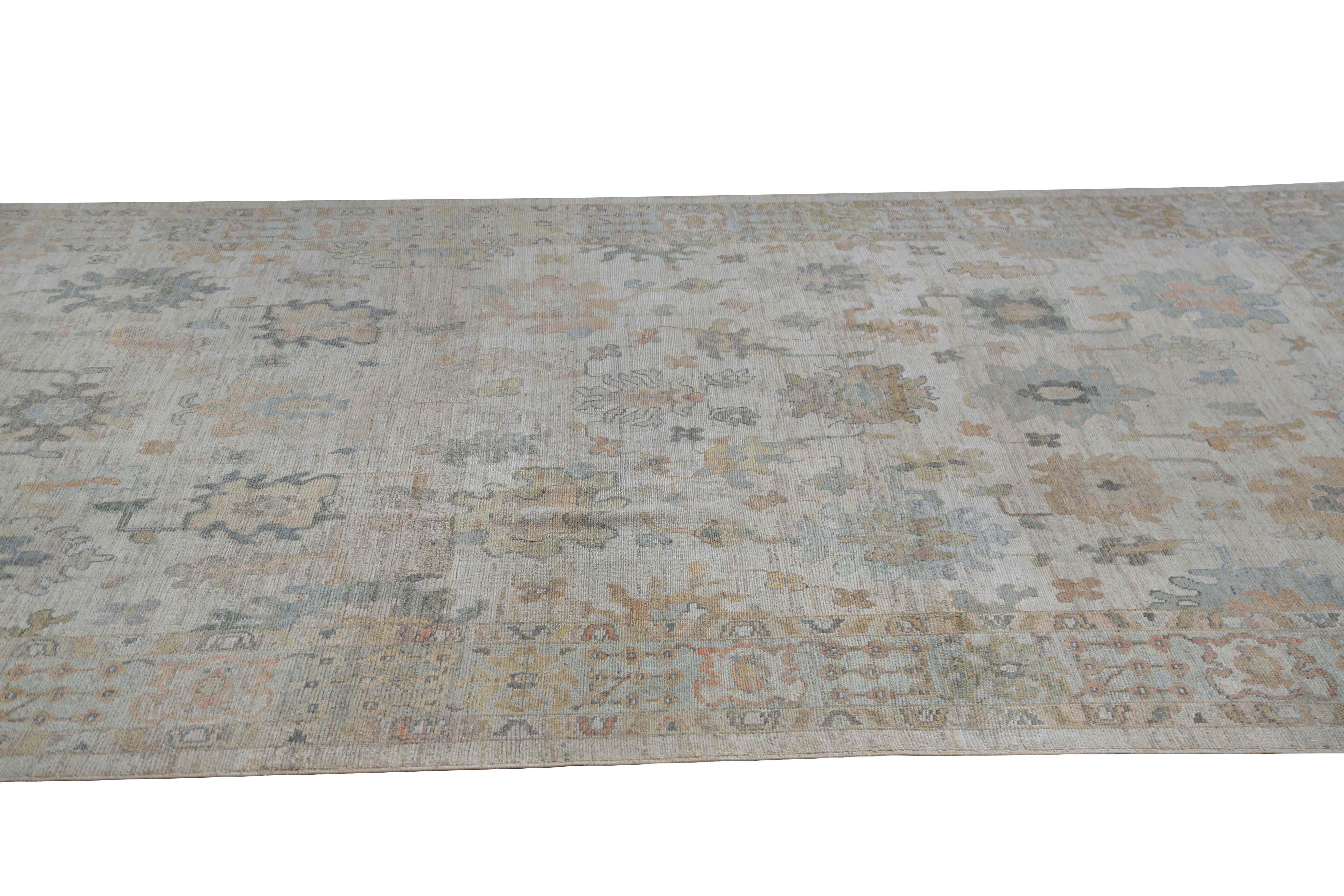 Contemporary Exquisite Handmade Turkish Oushak Rug  For Sale