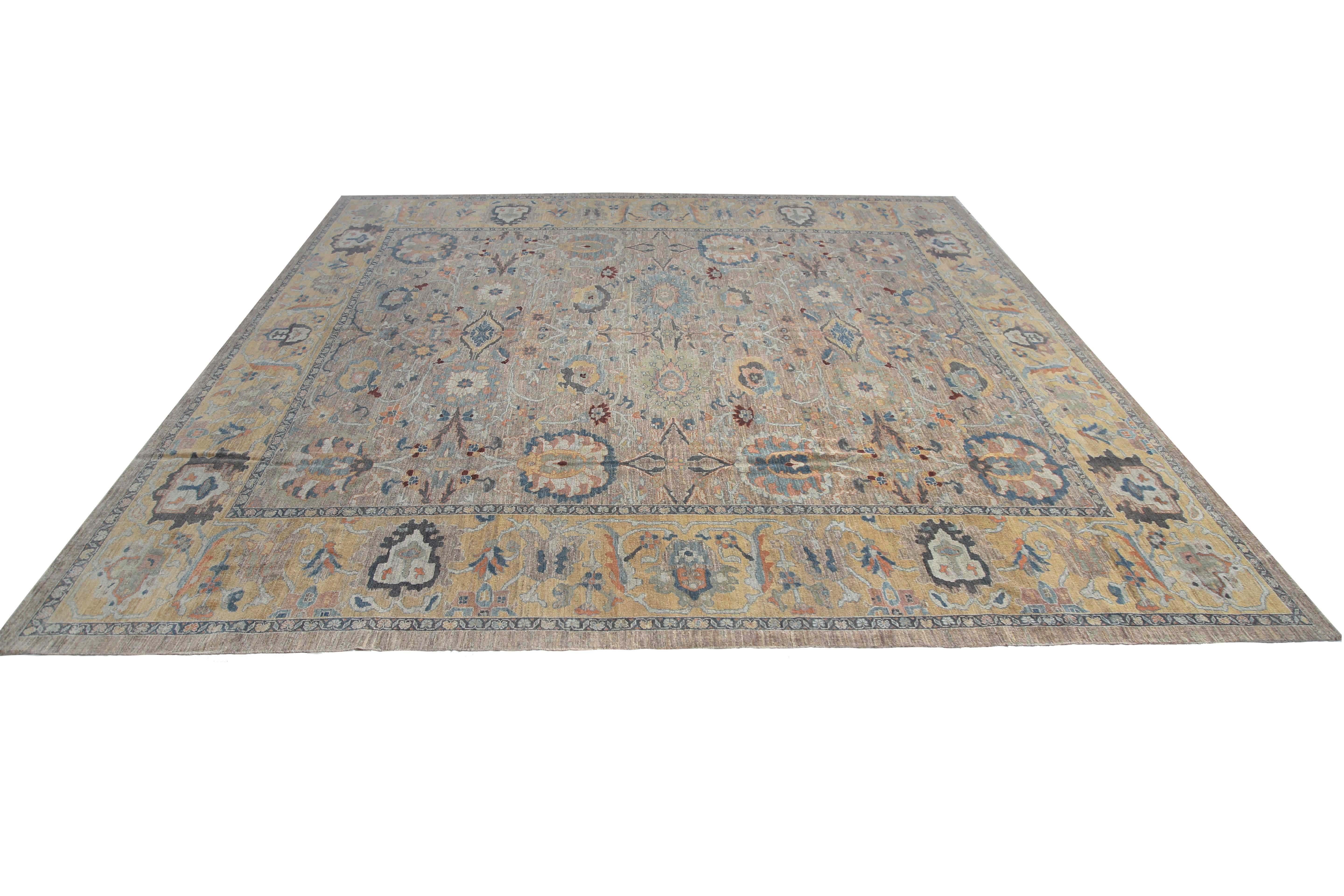 Exquisite Handmade Turkish Sultanabad Rug For Sale 2