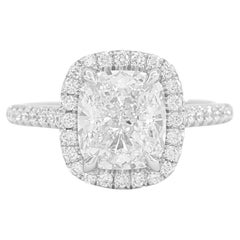 Exquisite Henri Daussi 3 Carat Platinum Engagement Ring