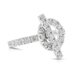 Exquisite Hermes Finesse Ring with 1.05ct Diamonds in 18k White Gold