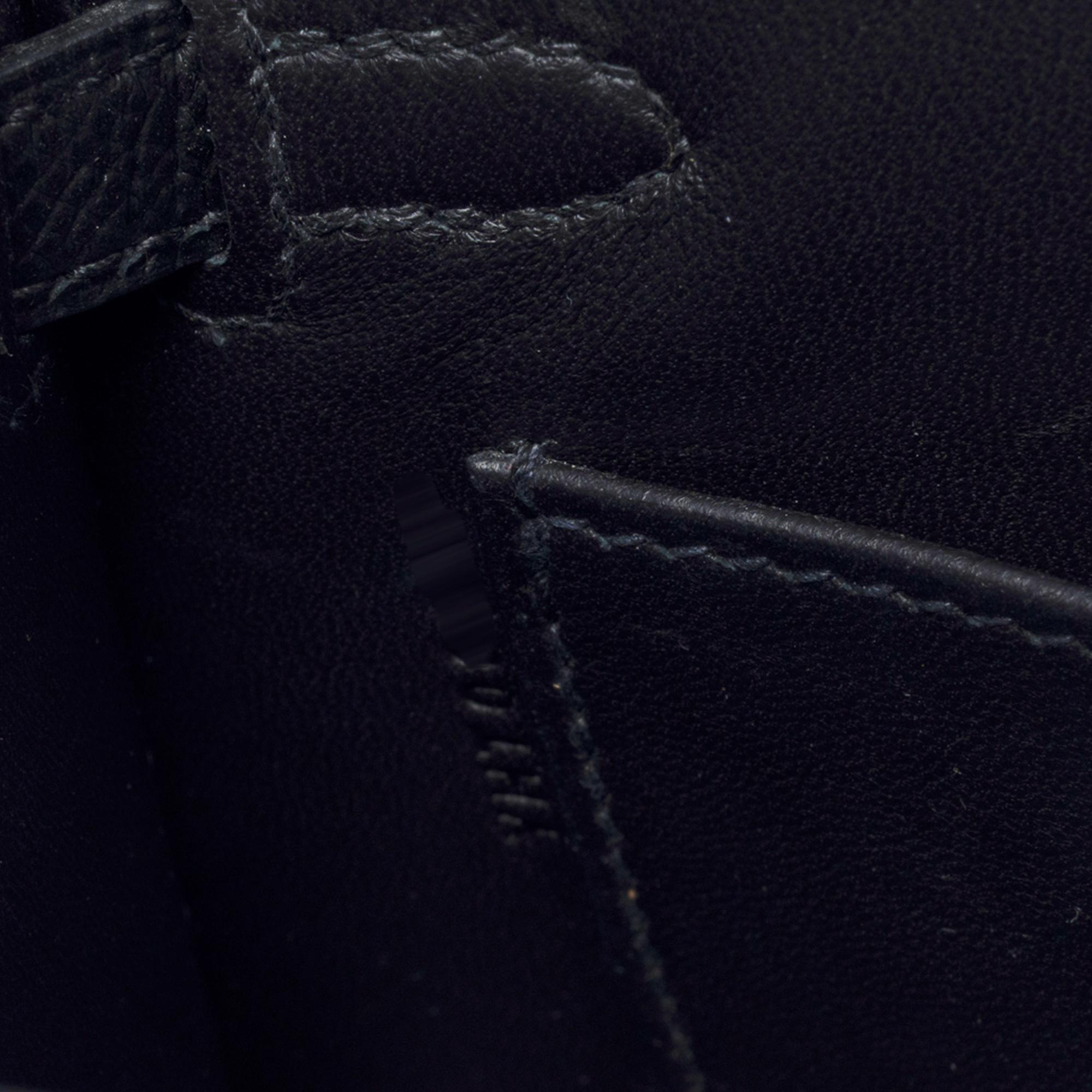 Squisita tracolla Hermès Mini Kelly 20 in pelle di vitello Epsom nera, GHW 4