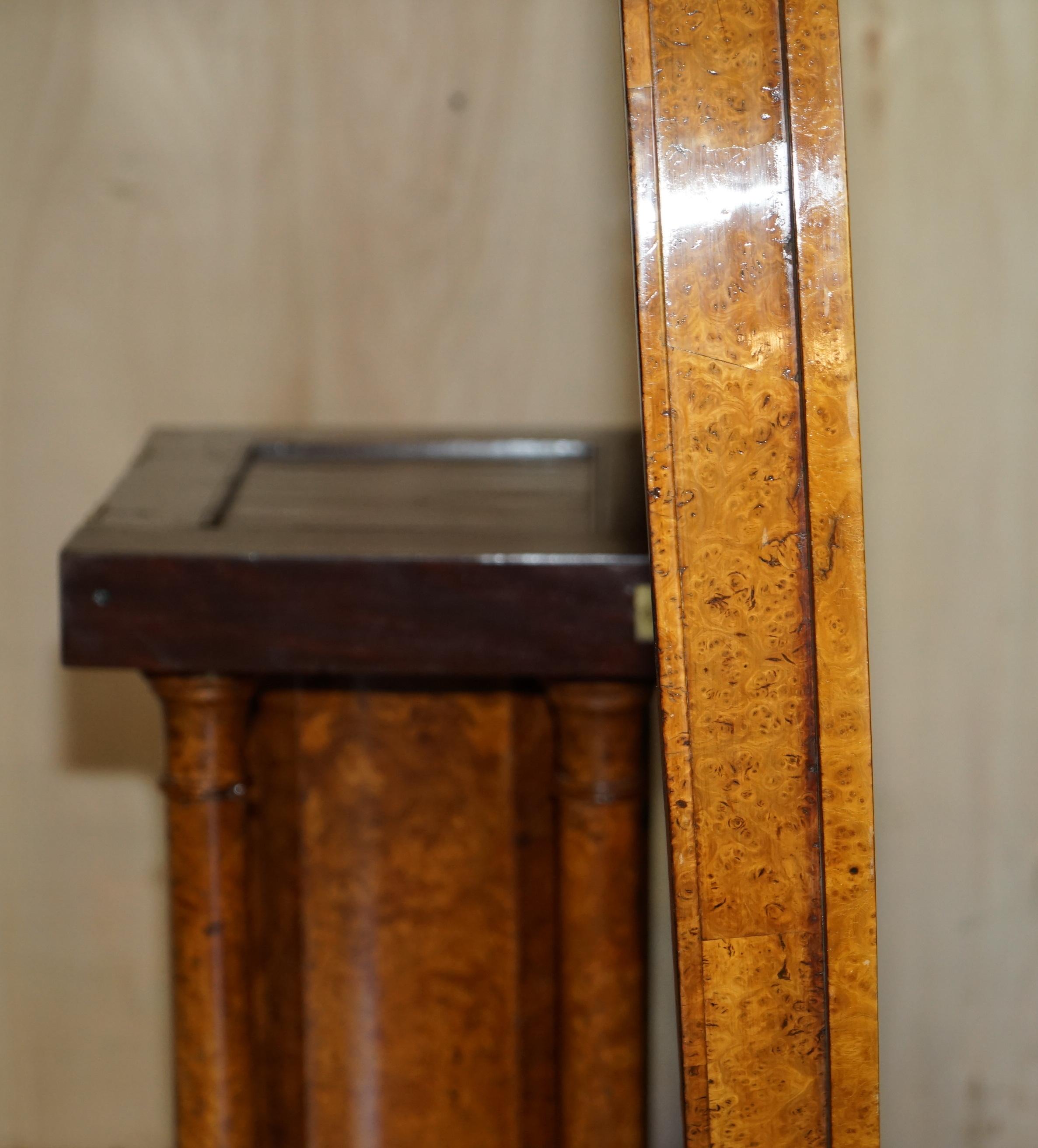 Exquisite Important Burr Walnut Tilt Top Dining Occasional Table Stunning Base For Sale 9