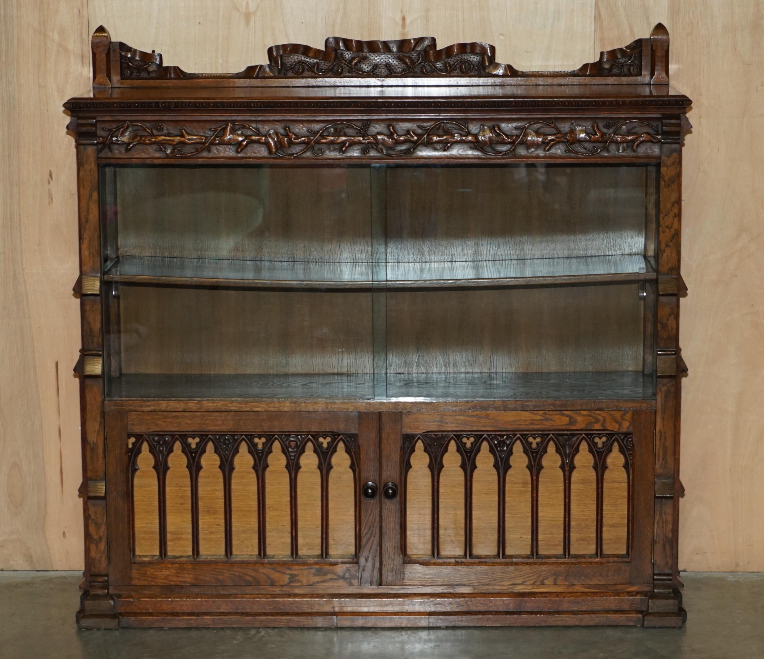 Royal House Antiques

Royal House Antiques is delighted to offer for this really quite stunning Antique circa 1860-1880 Gothic Revival Pugin style bookcase which is wonderfully carved all over as you can see in the pictures 

Please note the