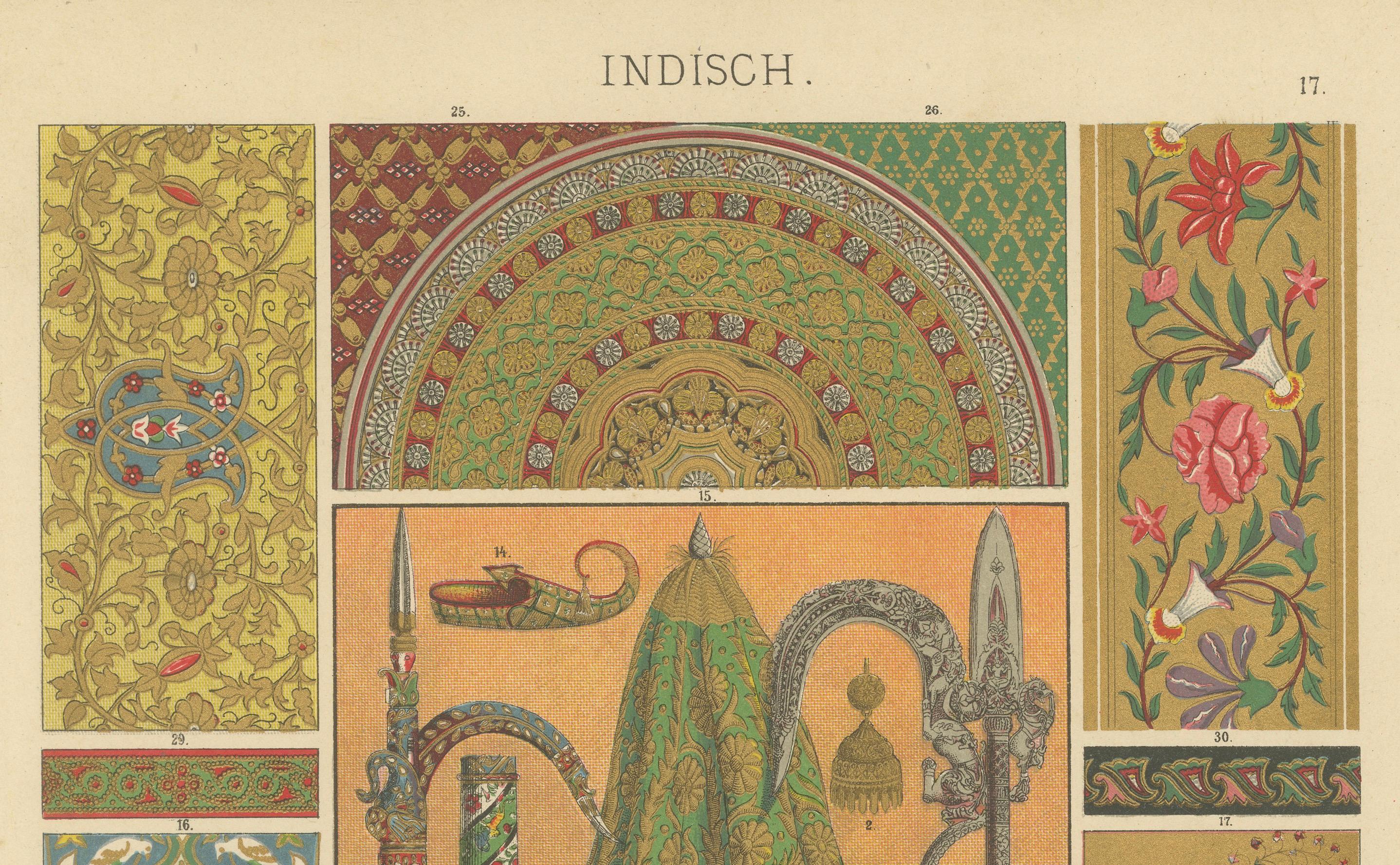 Fine XIX secolo Squisita arte ornamentale indiana dalla Collection'S del 1887 di Dolmetsch in vendita