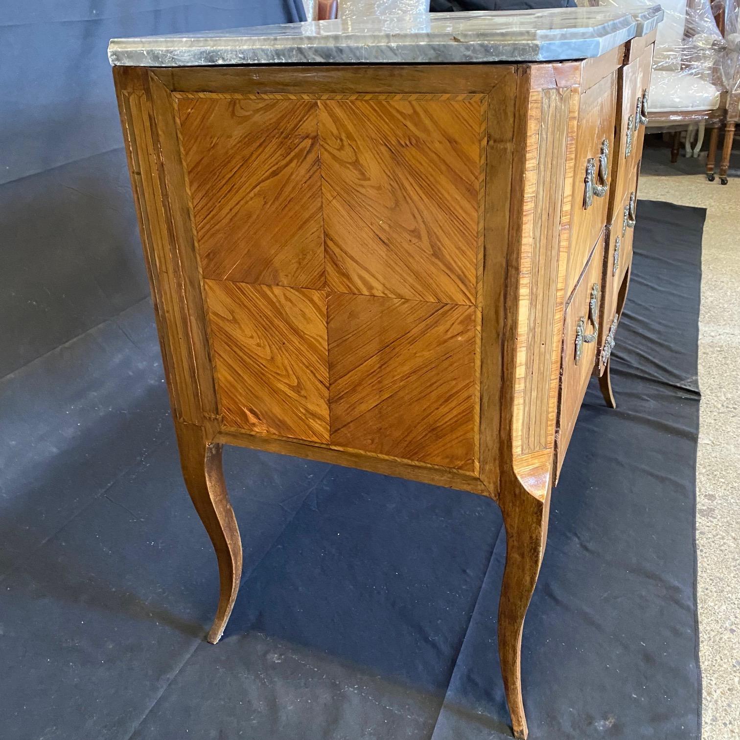 Exquisite Inlaid 19th Century French Chest of Drawers with Ormolu Mounts For Sale 6