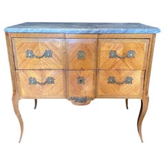 Exquisite Inlaid 19th Century French Chest of Drawers with Ormolu Mounts
