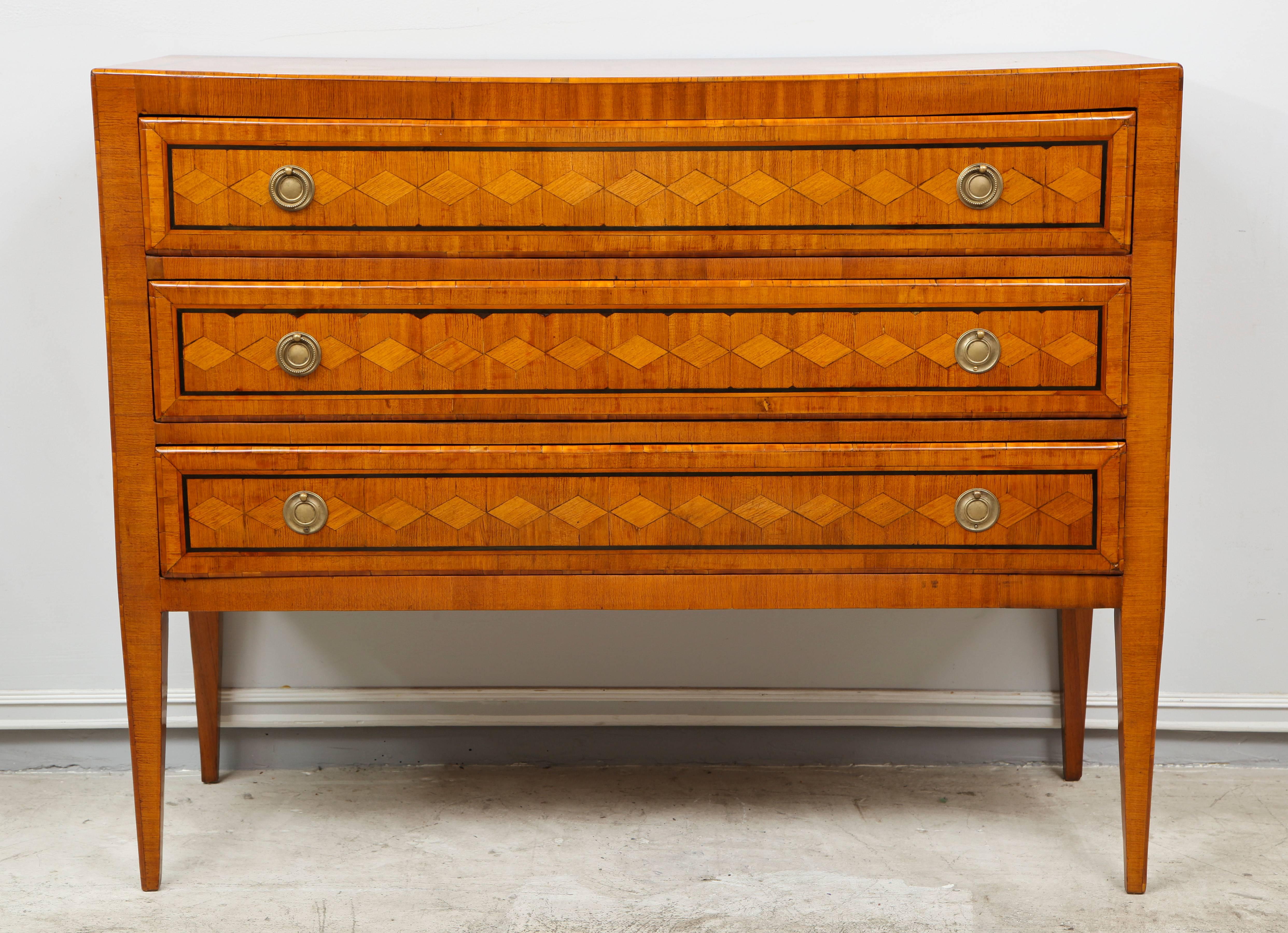 Exquisite Italian Parquetry Commode in the Neoclassical Manner 4
