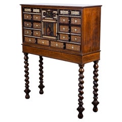 Exquisite Italian Renaissance Rosewood Desk with Twisted Legs, 17th/18th Century