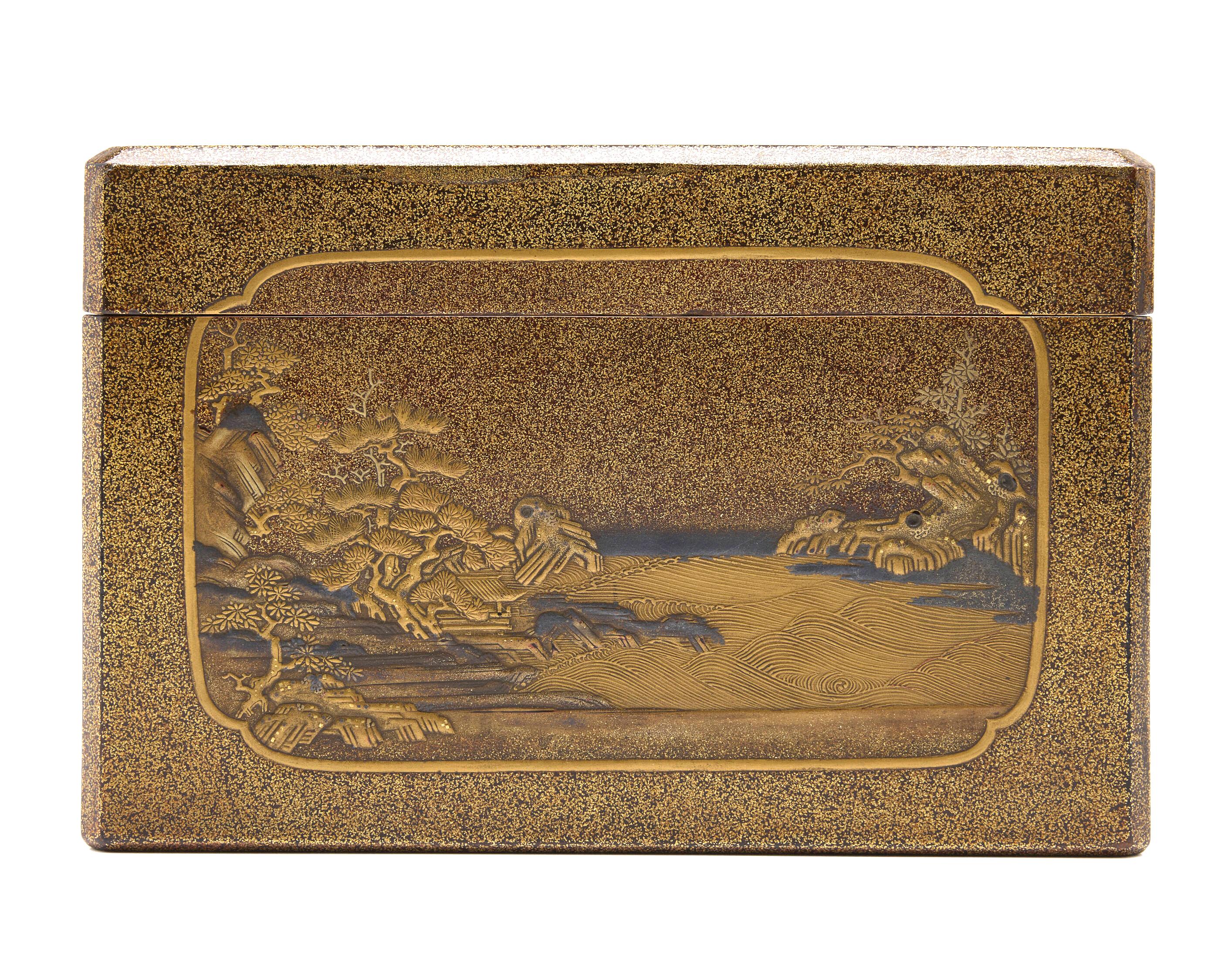 Exquisiter japanischer Lack Maki-e Handschachtel aus der Kobako-Edo-Periode im Angebot 5