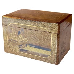 Exquisite Japanese Lacquer Maki-e Hand Box Kobako Edo Period