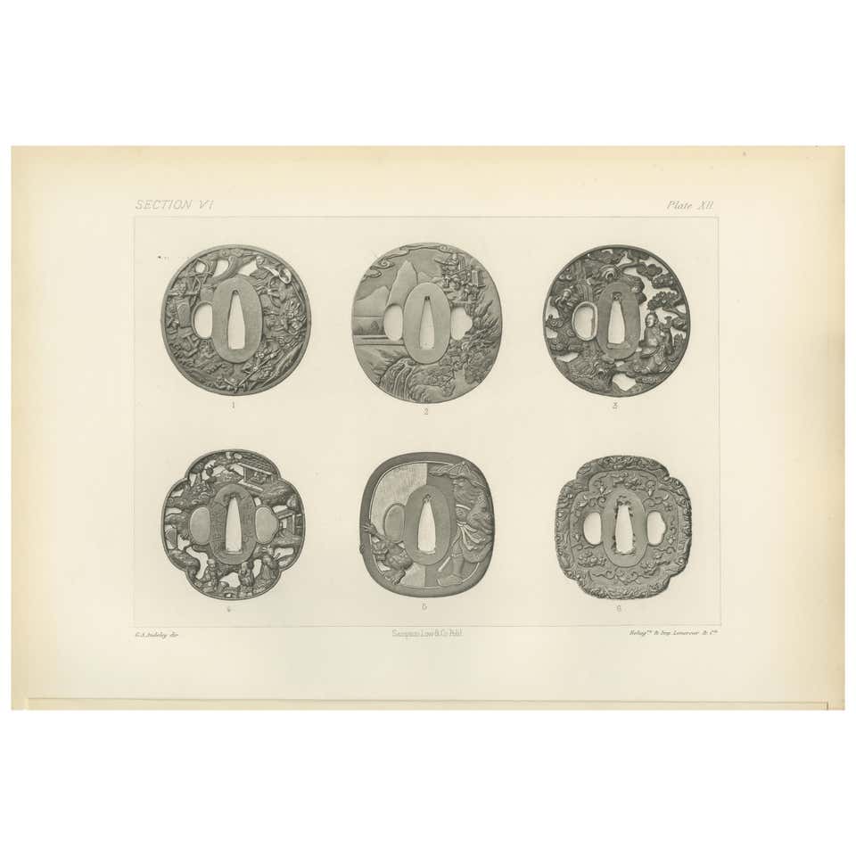 Complex Sword Guard Mythical and Narrative Japanese Tsuba Designs (Sword Guards) – by ...
