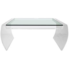 Exquisite Jeffery Bigelow Acrylic Lucite and Glass Desk