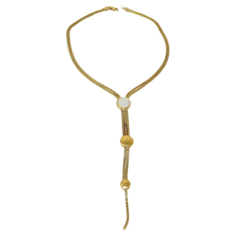 Exquisite John Hardy 18k Gold Diamond Tassel Necklace