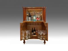 Exquisite Jules Leleu Late Art Deco Mid-century Dry Bar with Marquetry Detail.