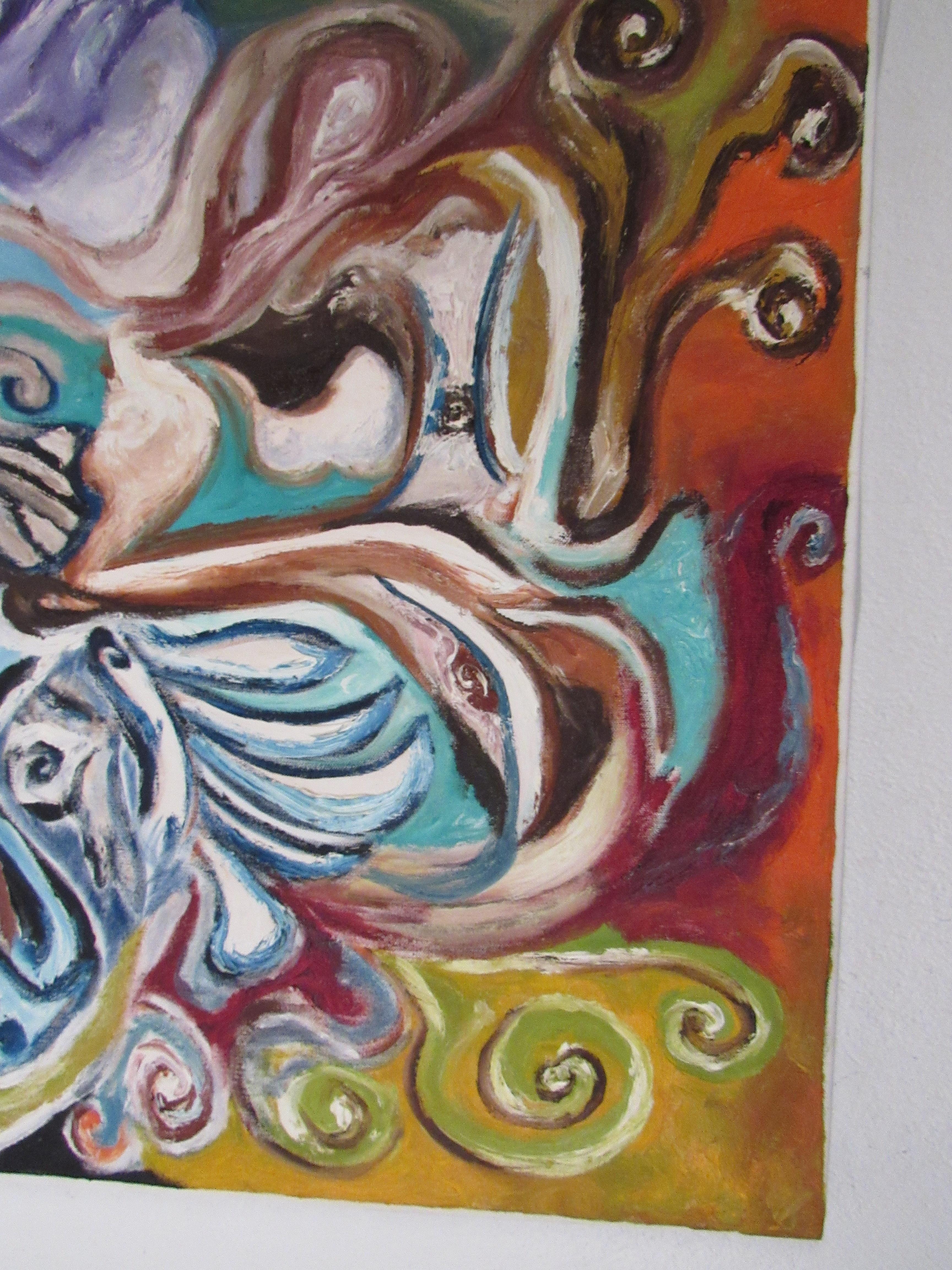 Exquisite Julio Aguilera Ölgemälde auf Leinwand im Angebot 1