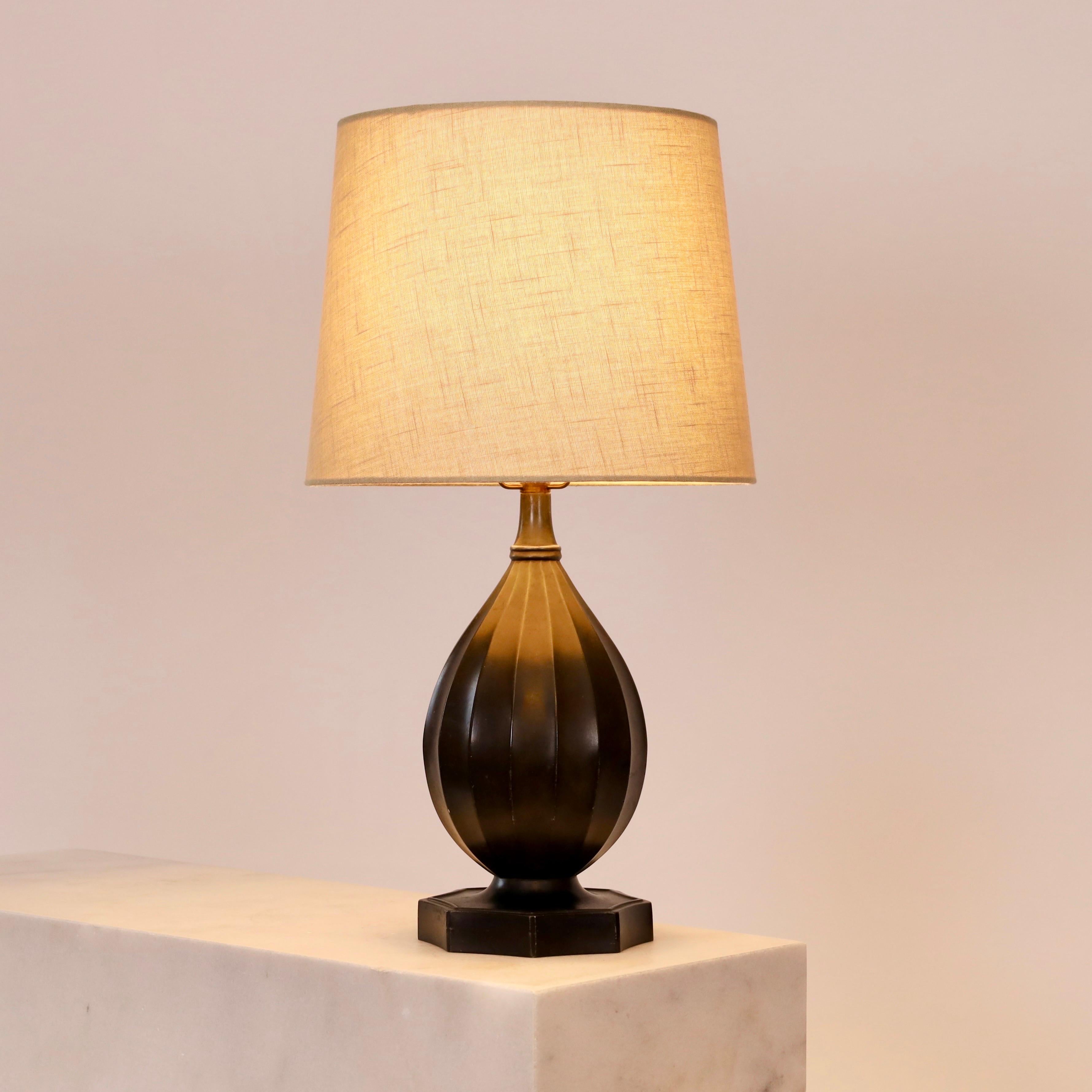 Art Deco Exquisite Just Andersen Table Lamp, 1930s, Denmark For Sale