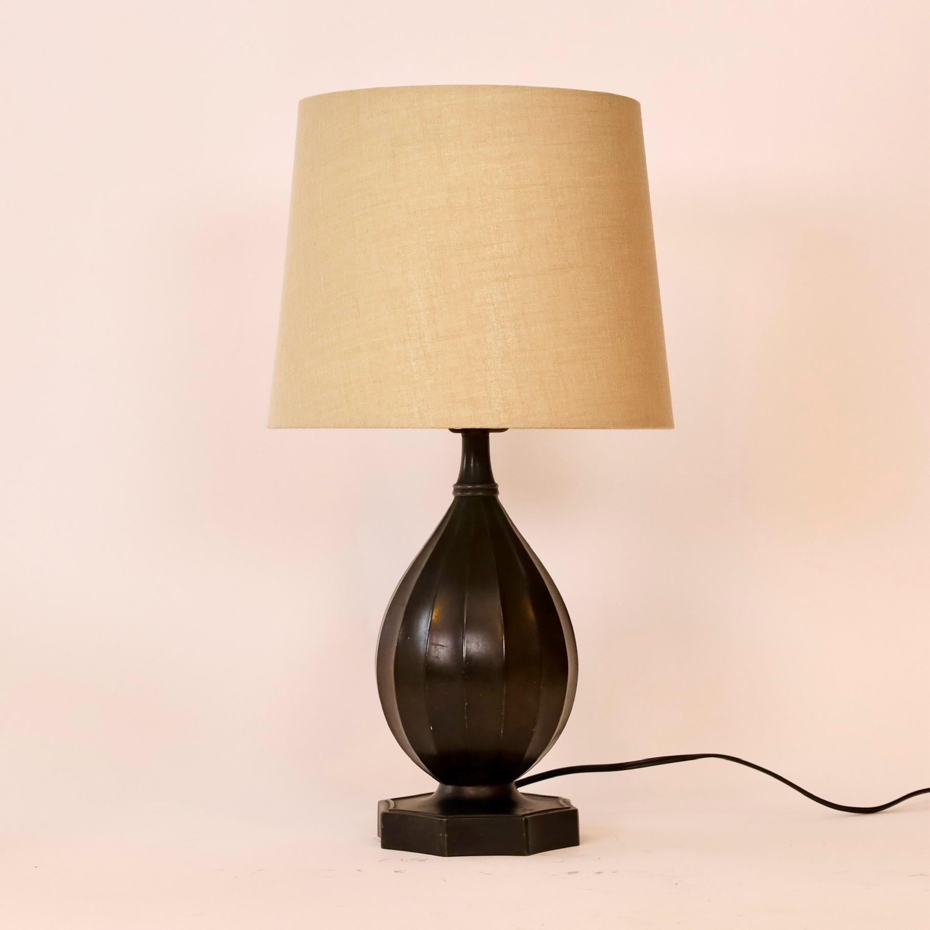 Mid-20th Century Exquisite Just Andersen Table Lamp, 1930s, Denmark For Sale