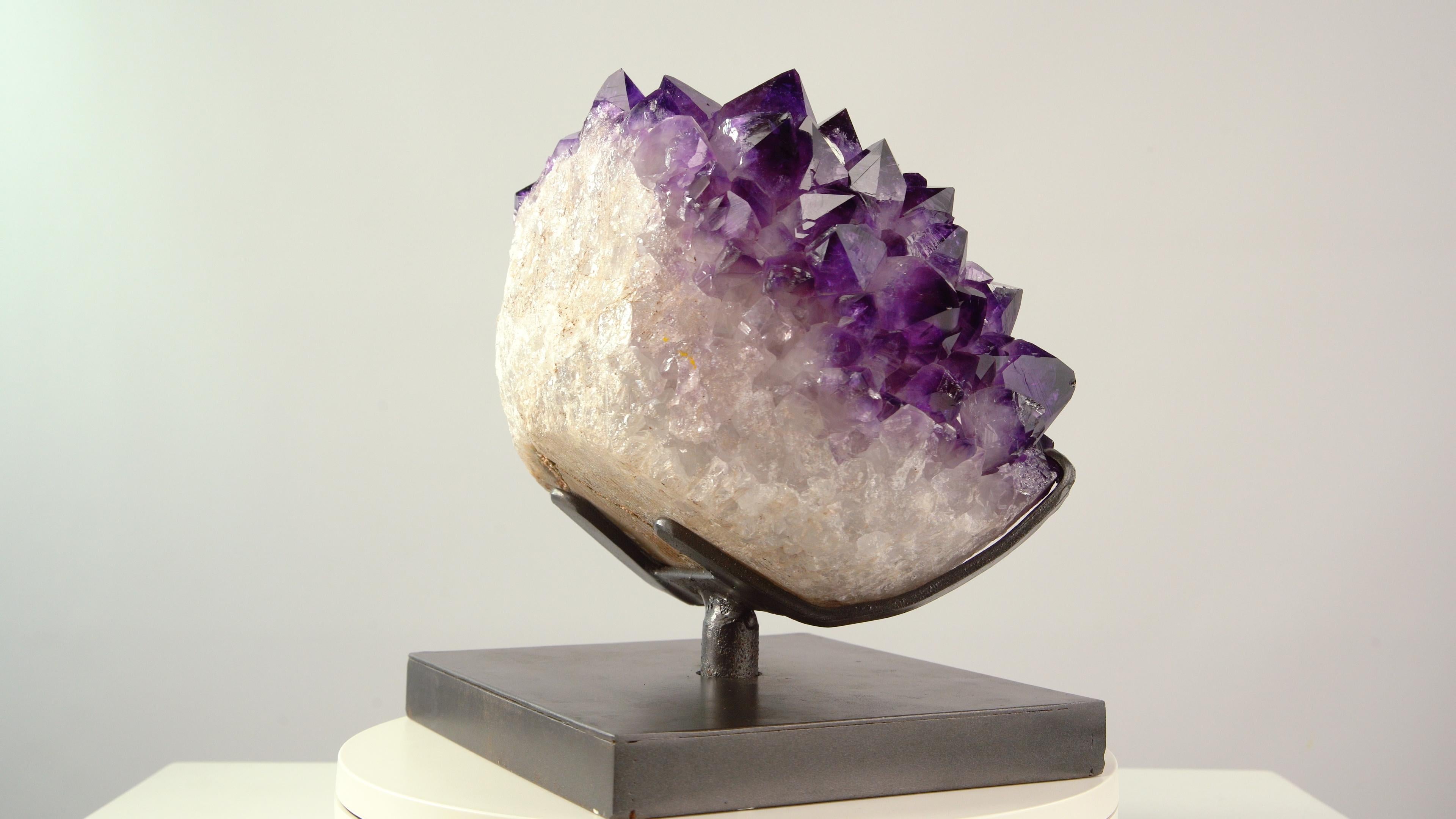 18th Century and Earlier Exquisite Large Block of Peaked Amethyst