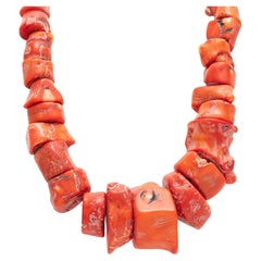 Exquisite Large Coral Beaded Necklace